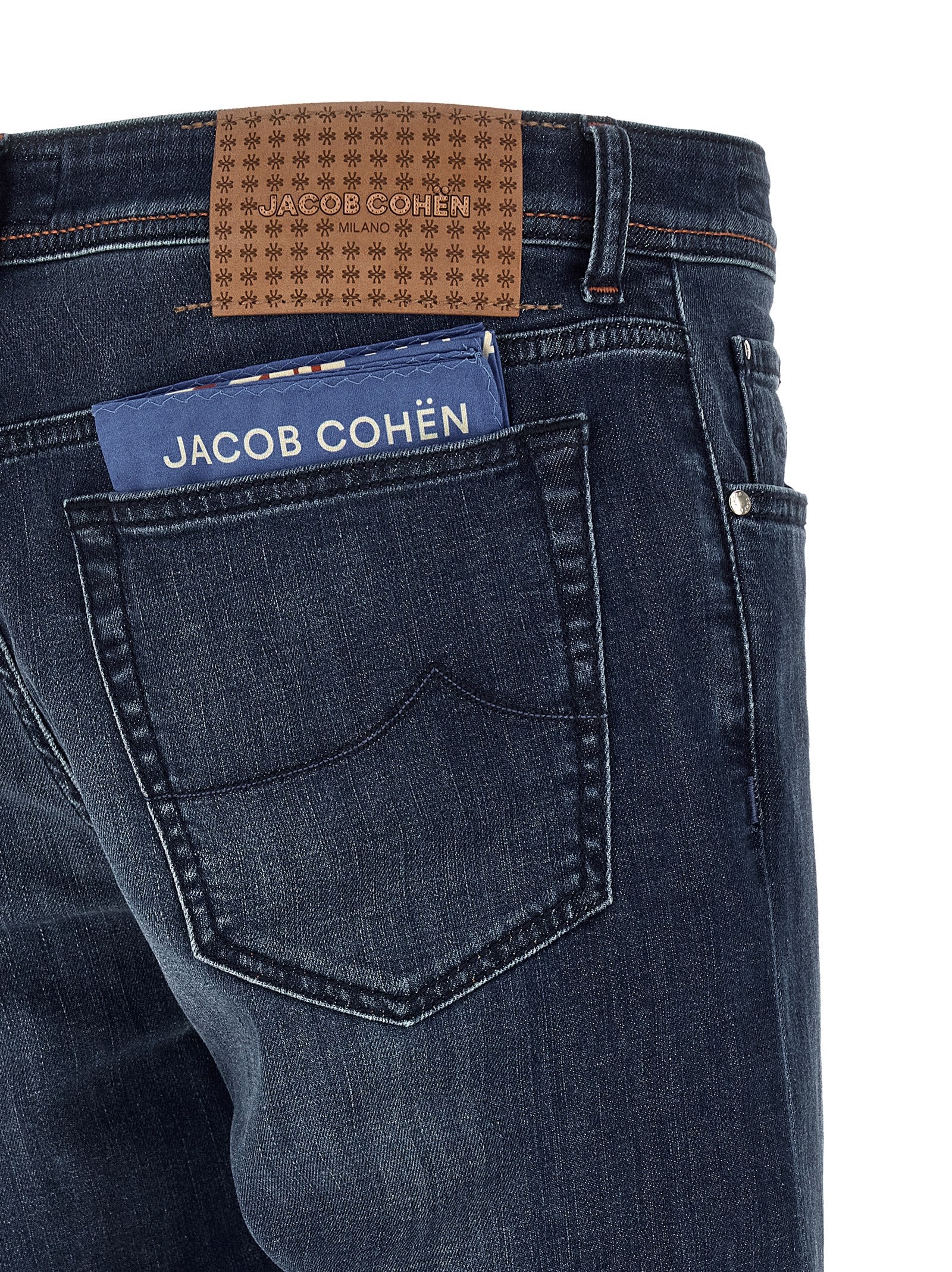 Experience the allure of Jacob Cohen's Blue Cotton Slim Fit Jeans, where Italian craftsmanship meets timeless elegance, perfect for the discerning individual.