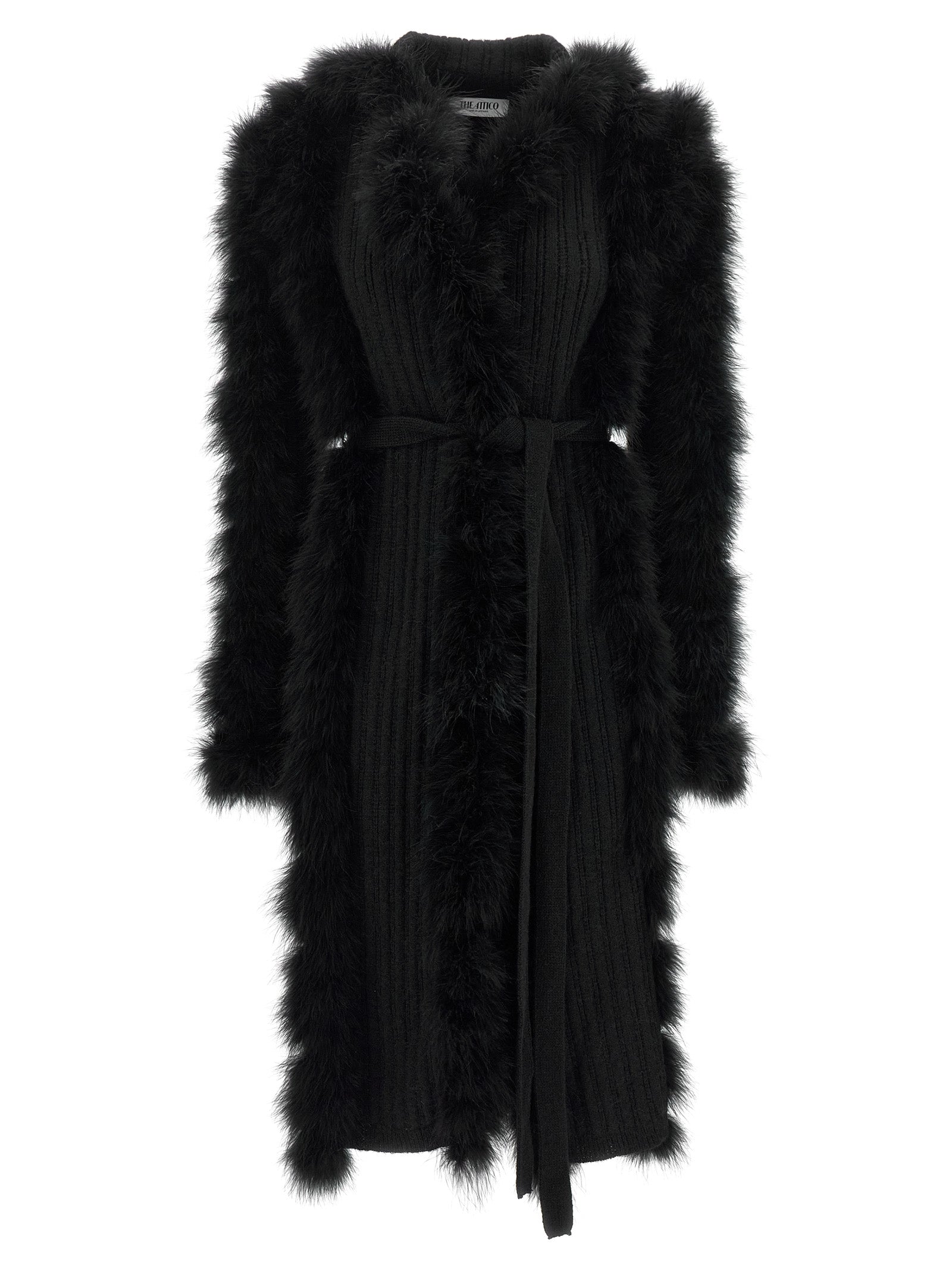 The Attico Black Wool Coat - Luxurious Alpaca Blend Elegance