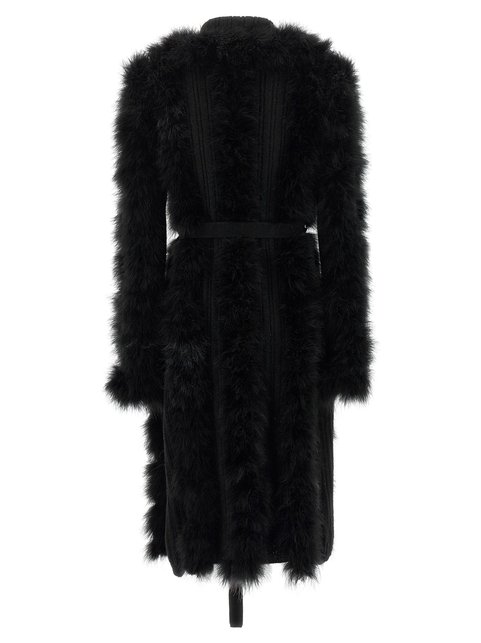 The Attico Black Wool Coat - Exquisite Alpaca Luxury Outerwear
