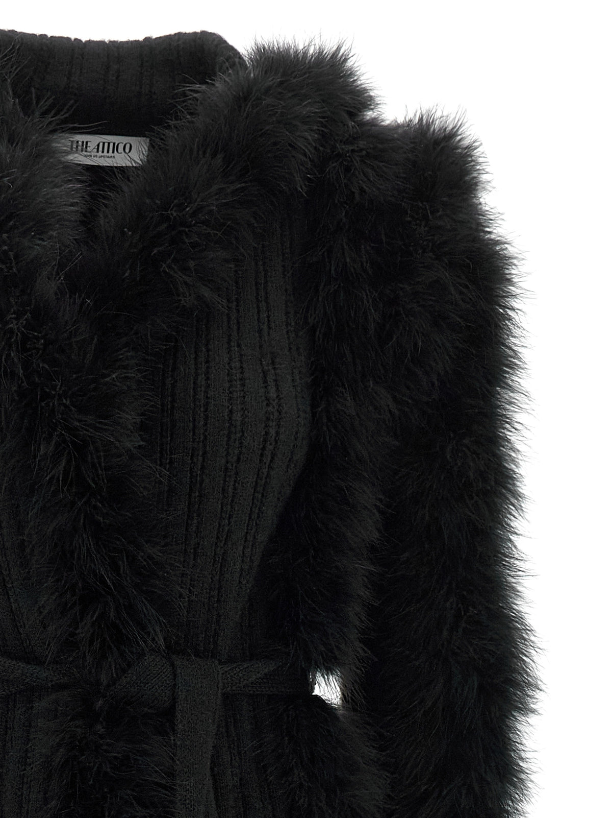 The Attico Black Wool Coat - Timeless Luxury in Alpaca Blend