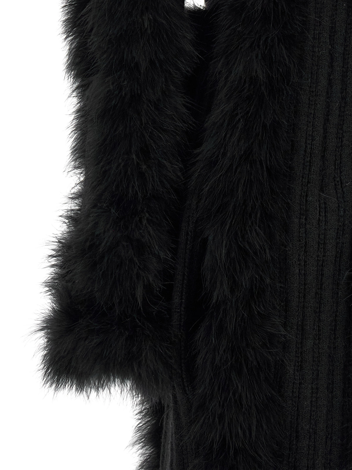 The Attico Black Wool Coat - Luxurious Alpaca Blend Elegance