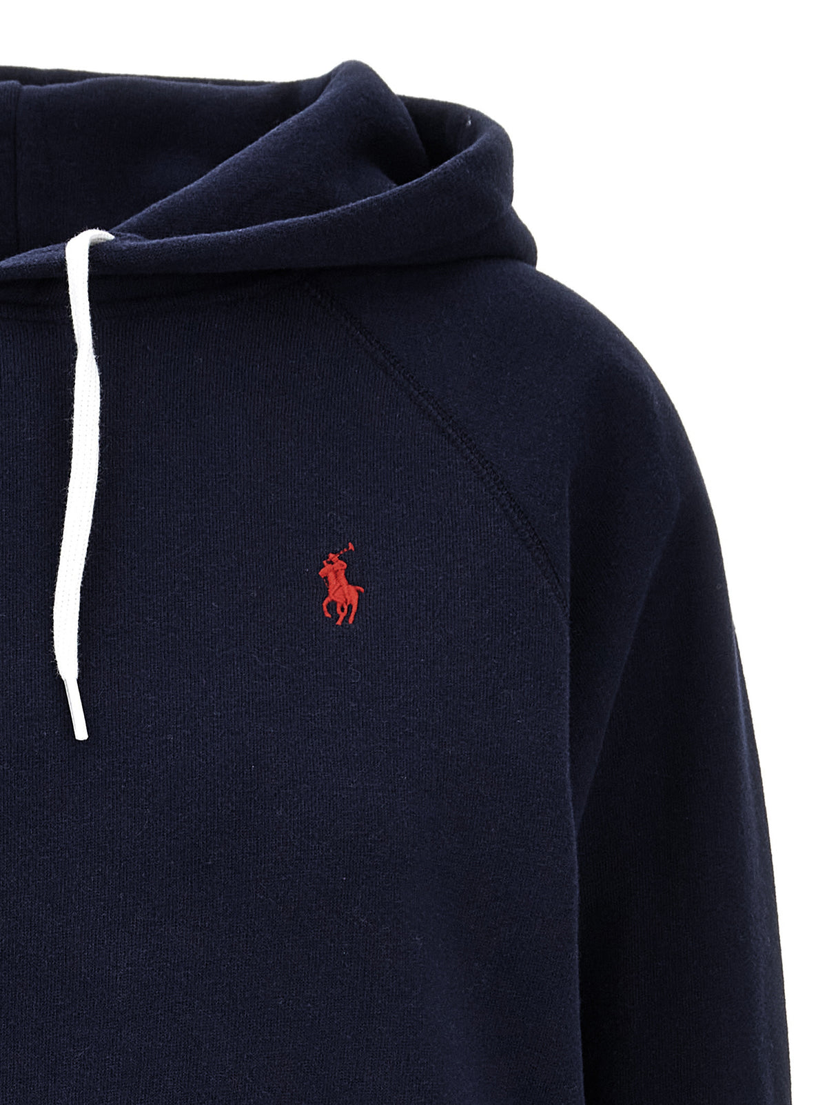 Indulge in the Polo Ralph Lauren Blue Cotton Hoodie, a masterpiece of luxurious comfort crafted from a premium cotton blend, perfect for the modern connoisseur.