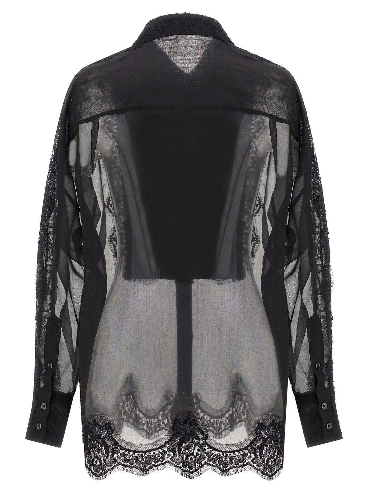 Elevate your wardrobe with the Dolce & Gabbana Black Silk Blouse, a masterpiece of exquisite craftsmanship and timeless elegance, perfect for any sophisticated occasion.