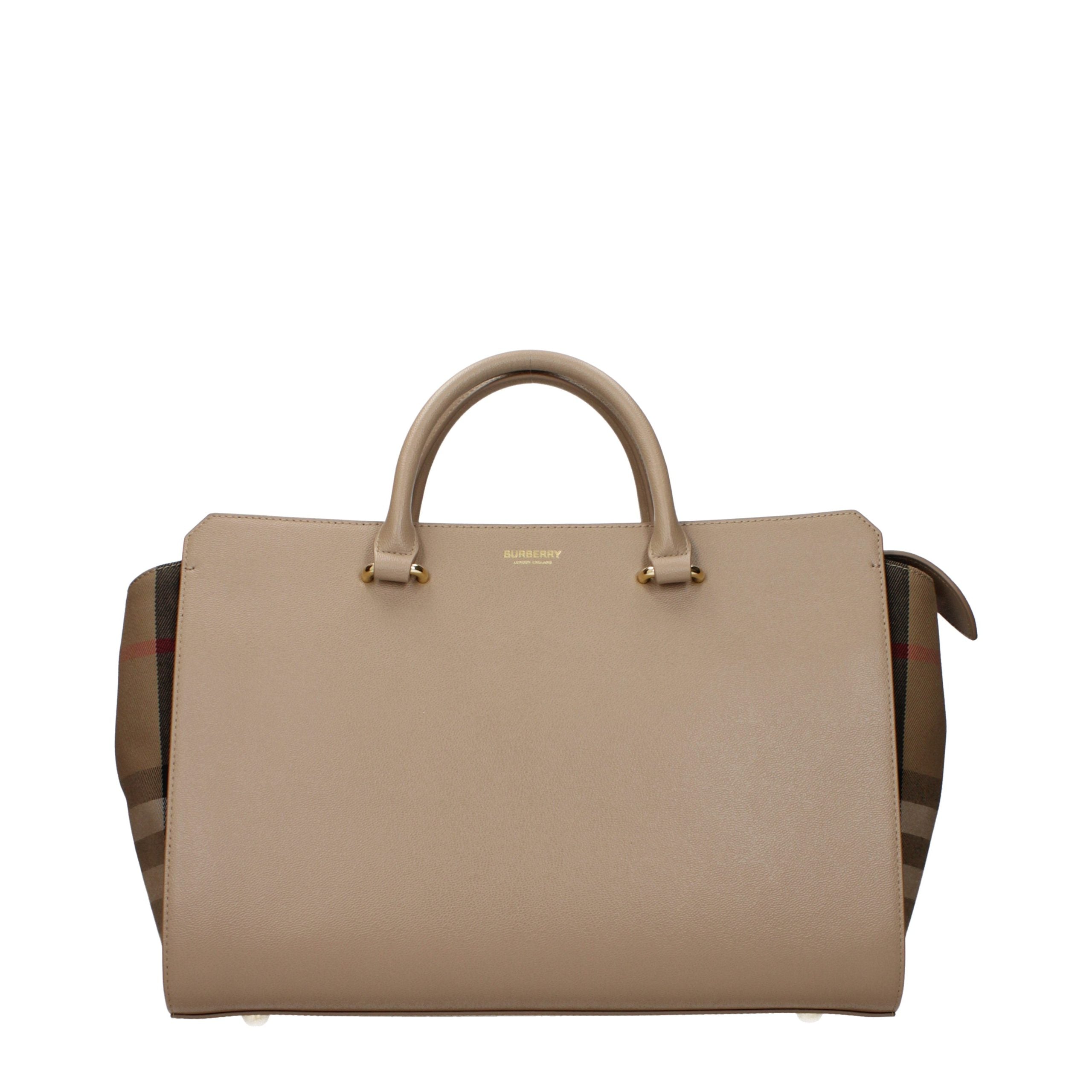 Experience the allure of the Burberry Beige Leather Handbag, a symbol of exquisite craftsmanship and timeless elegance, perfect for the discerning individual.