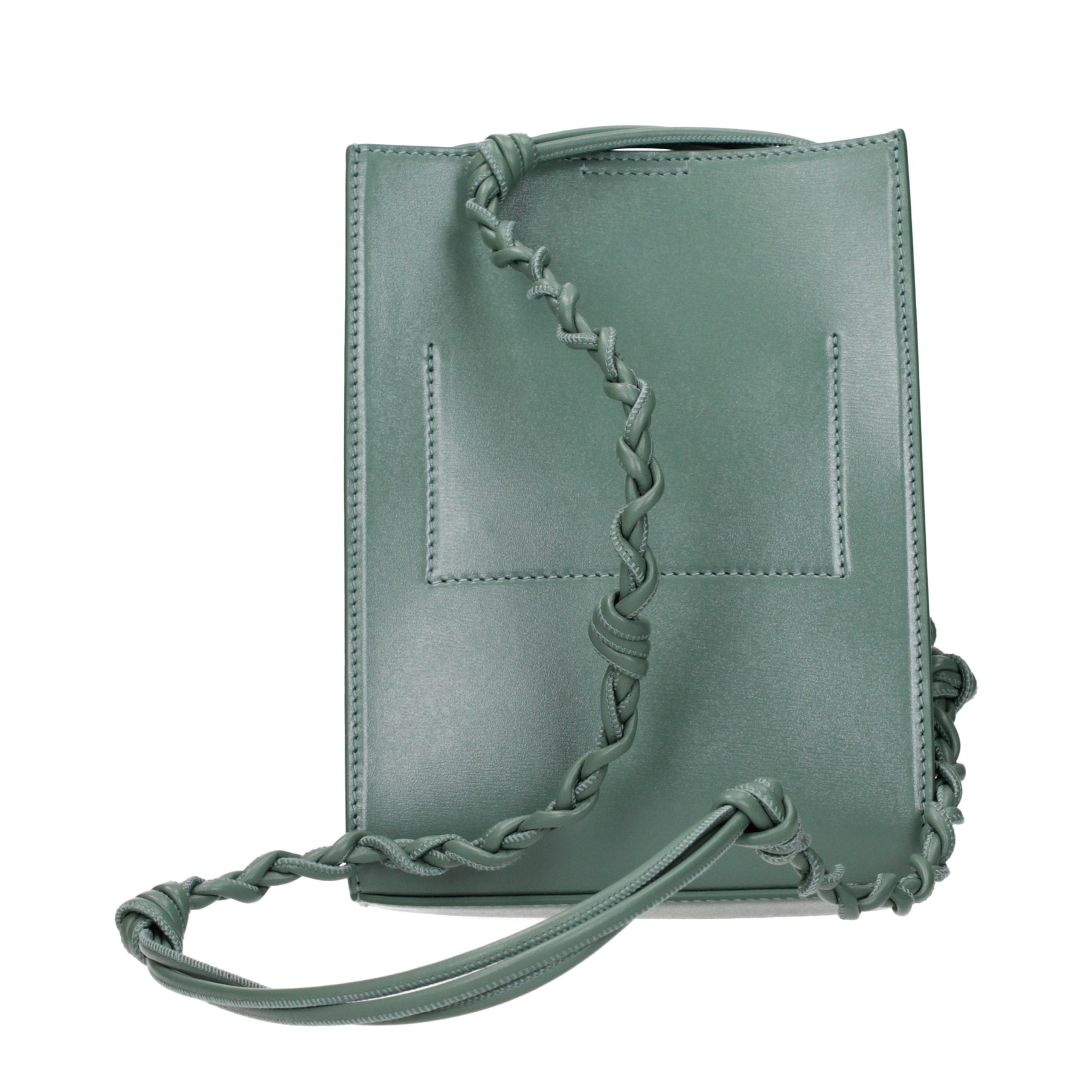 Discover the Jil Sander Green Leather Crossbody Bag, a masterpiece of exquisite craftsmanship and timeless elegance, perfect for the discerning individual.