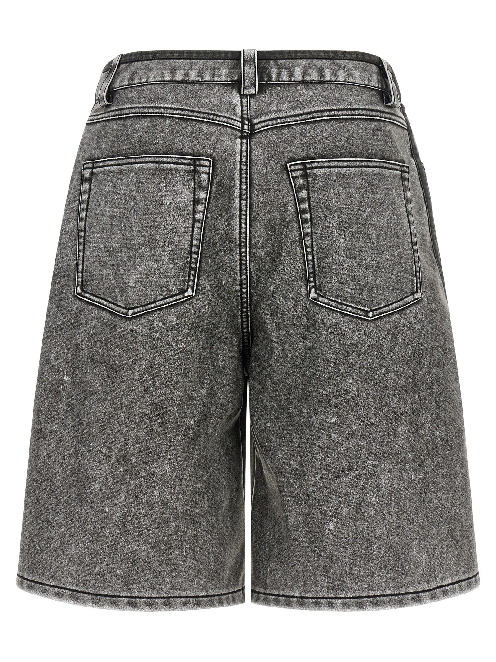 Elevate your wardrobe with Diesel Gray Polyethylene Bermuda Shorts, crafted from luxurious polyurethane, embodying sophistication and urban elegance for the discerning individual.
