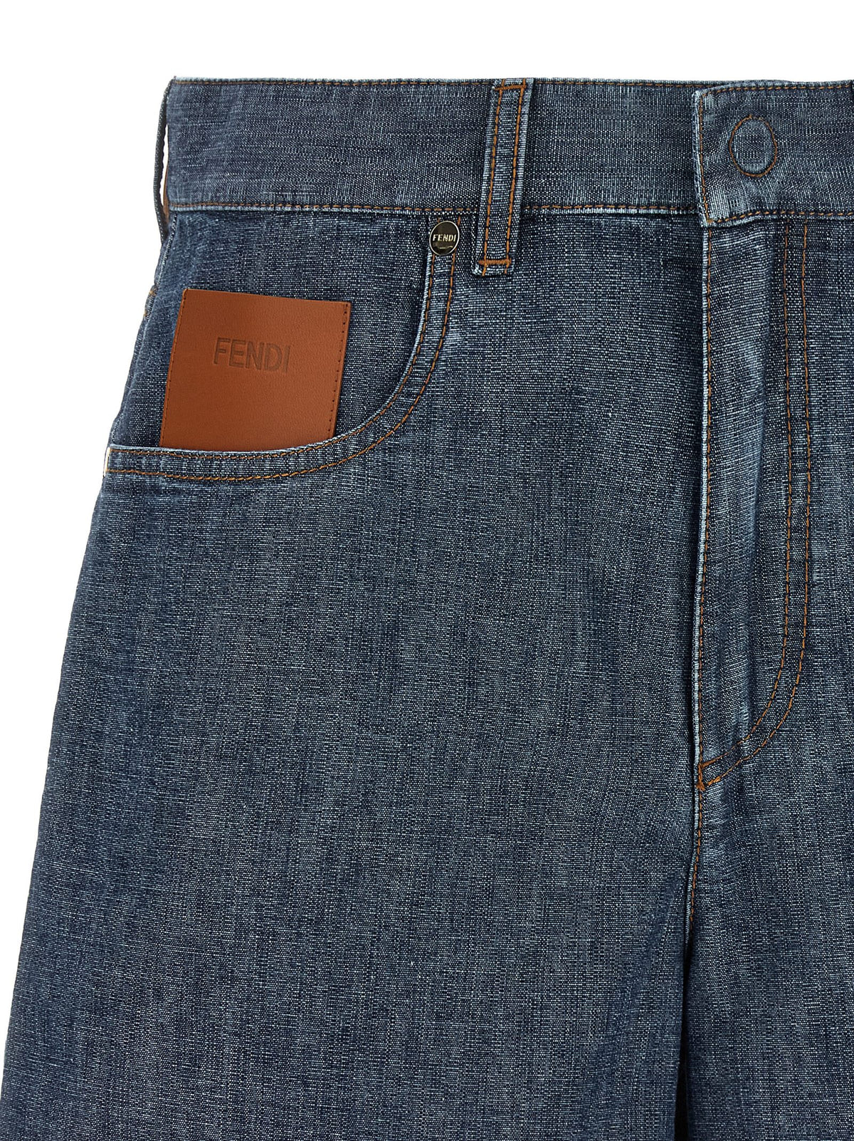 Fendi Blue Cotton Bermuda Shorts - Luxury Redefined Fashion