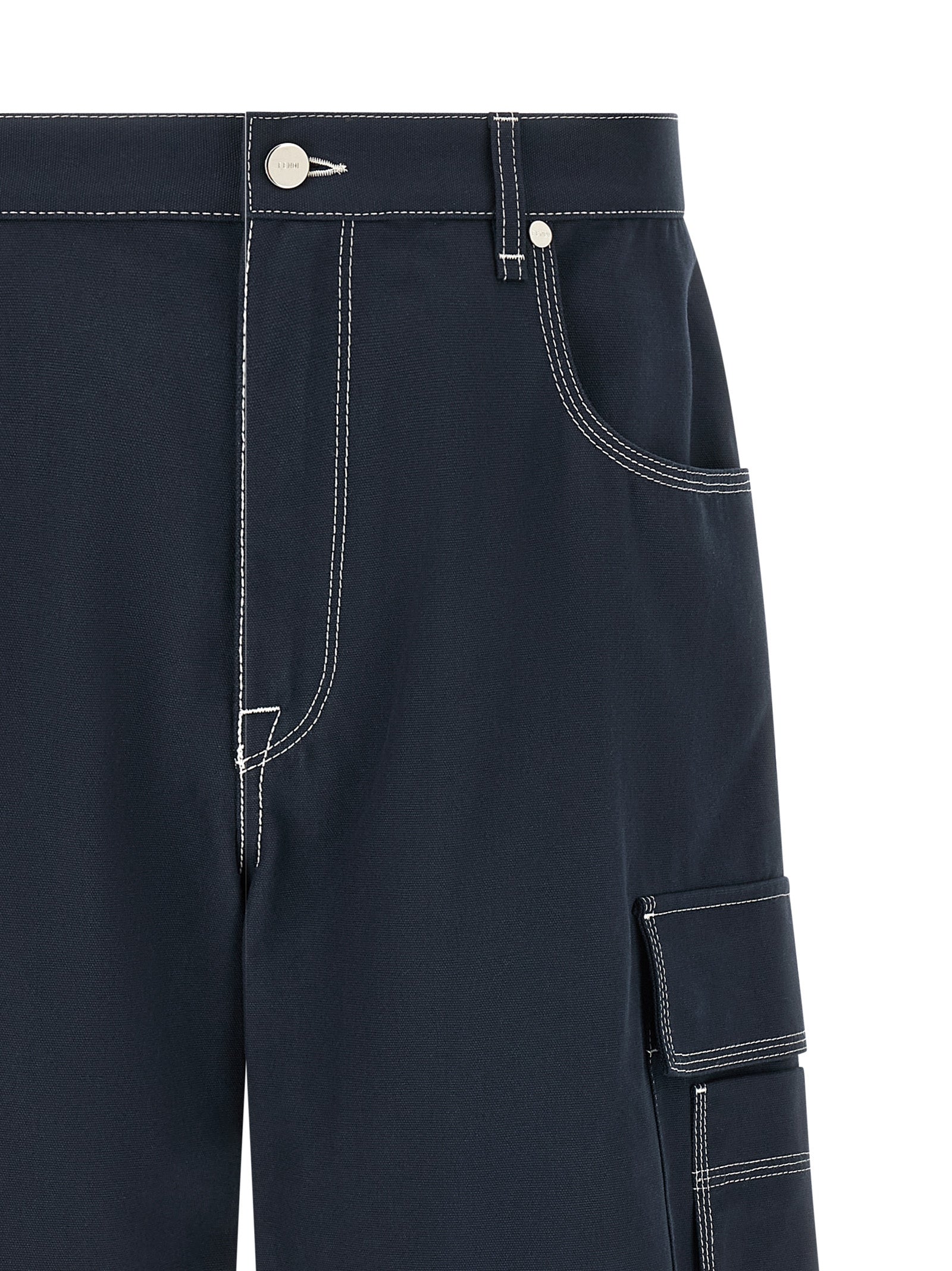 Fendi Blue Cotton Bermuda Shorts - Luxury Fashion Redefined