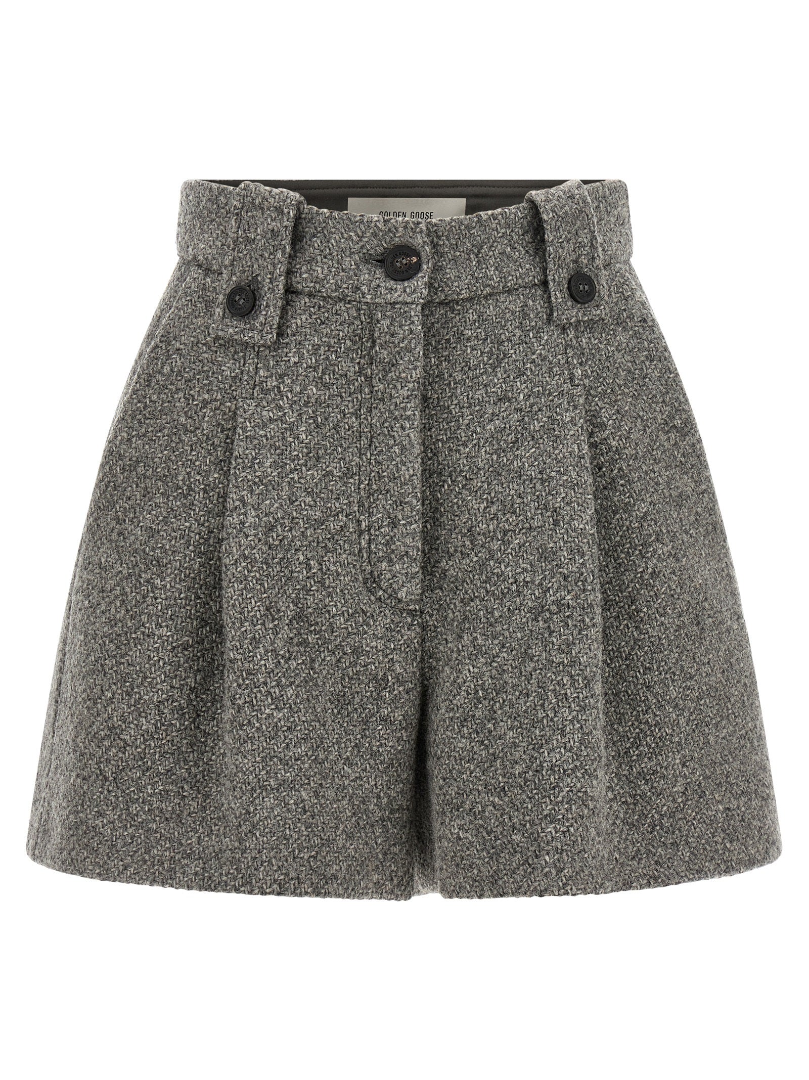Golden Goose Gray Virgin Wool Bermuda Shorts - Timeless Elegance