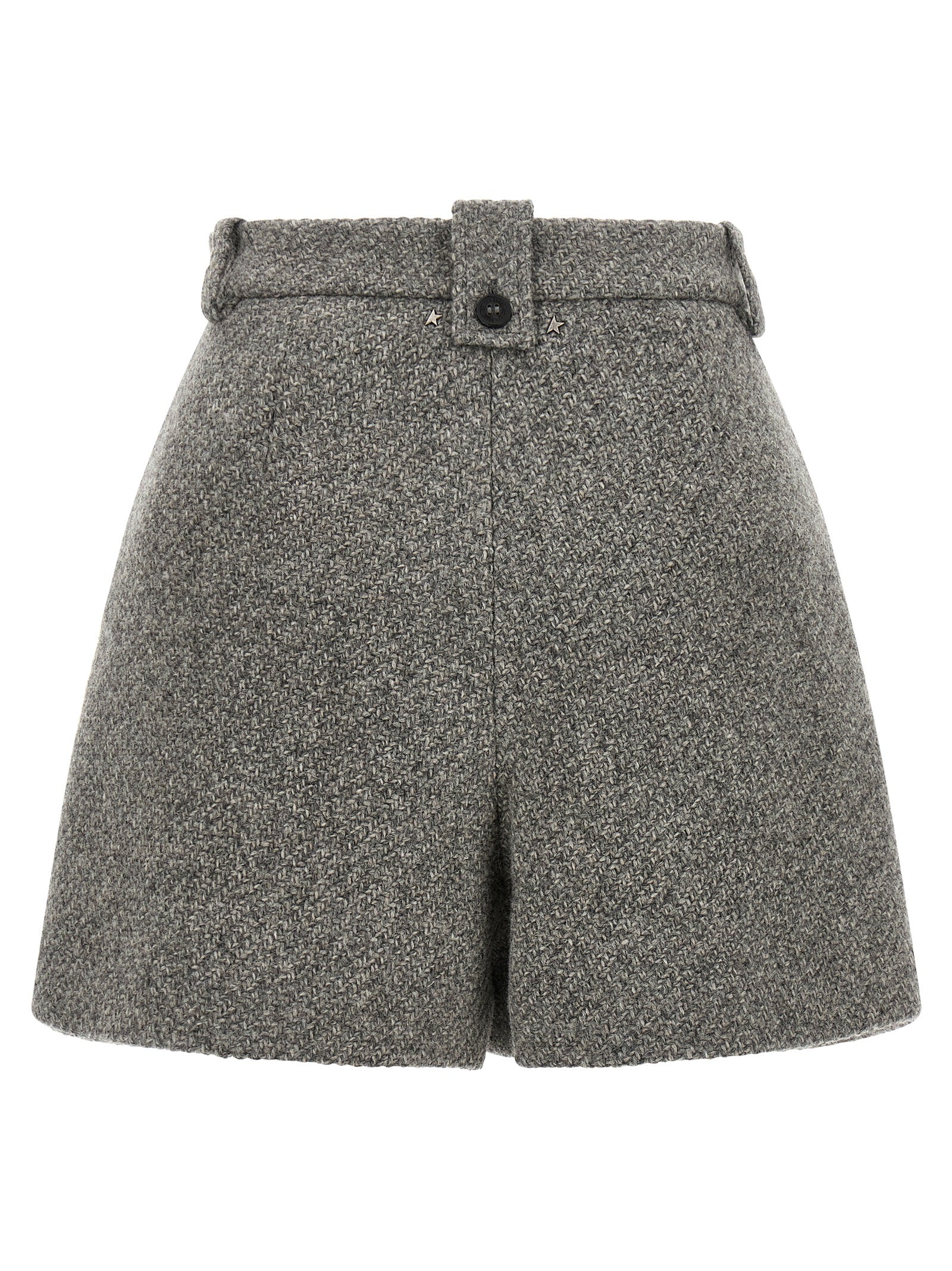 Golden Goose Gray Virgin Wool Bermuda Shorts - Timeless Luxury
