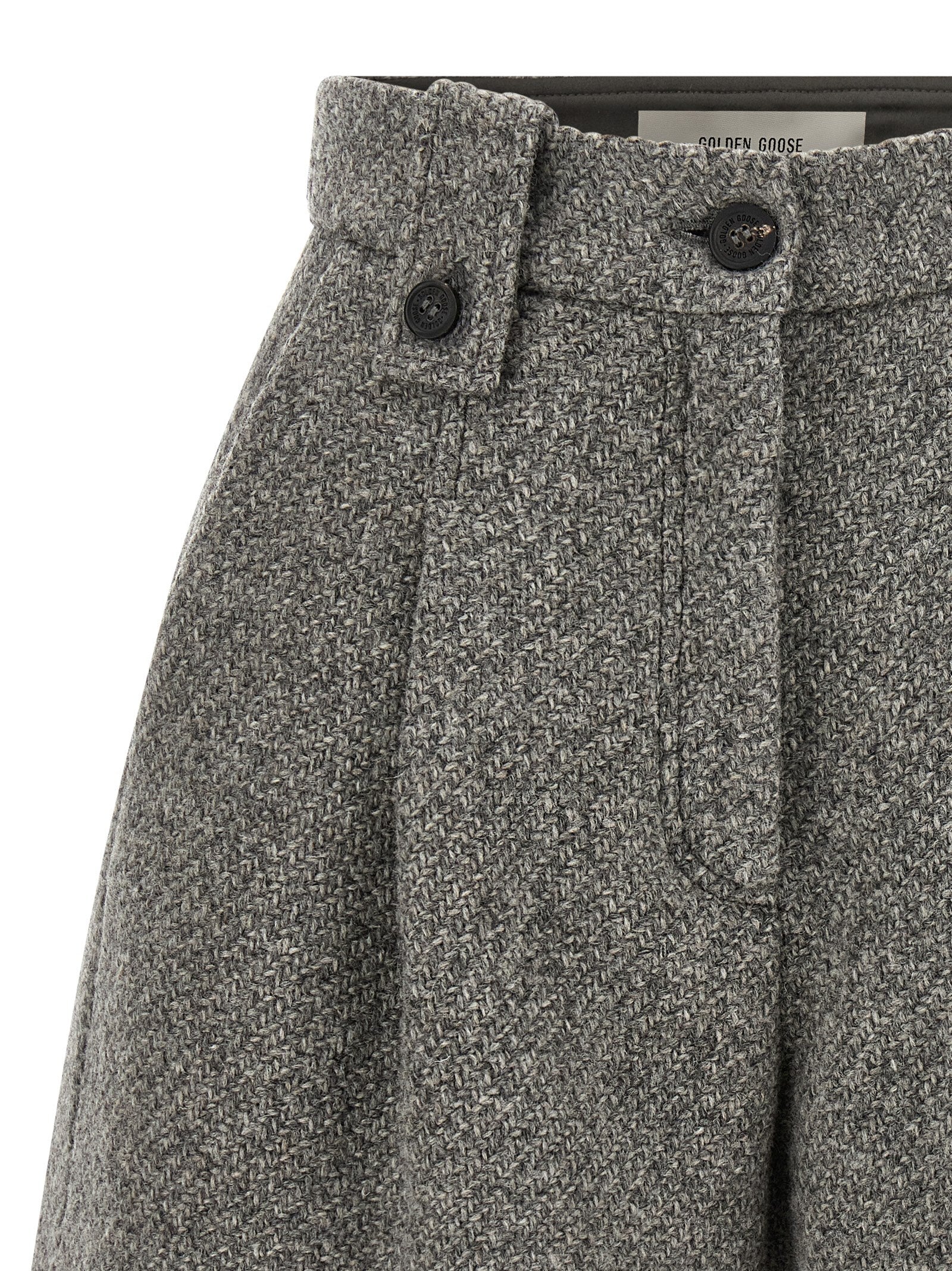 Golden Goose Gray Virgin Wool Bermuda Shorts - Timeless Luxury