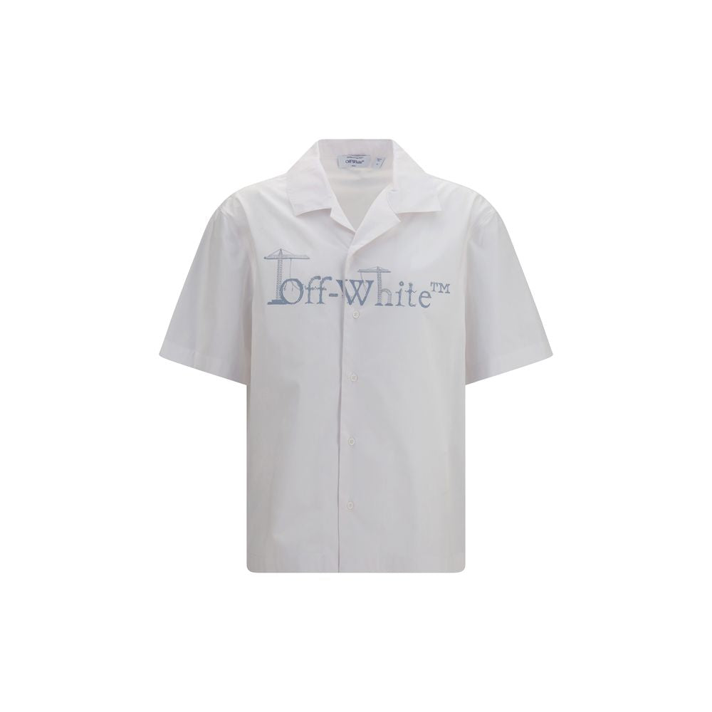 Elevate your wardrobe with the Off-White White Cotton Pattern Shirt, a luxurious blend of comfort and sophistication, embodying modern streetwear elegance for discerning individuals.