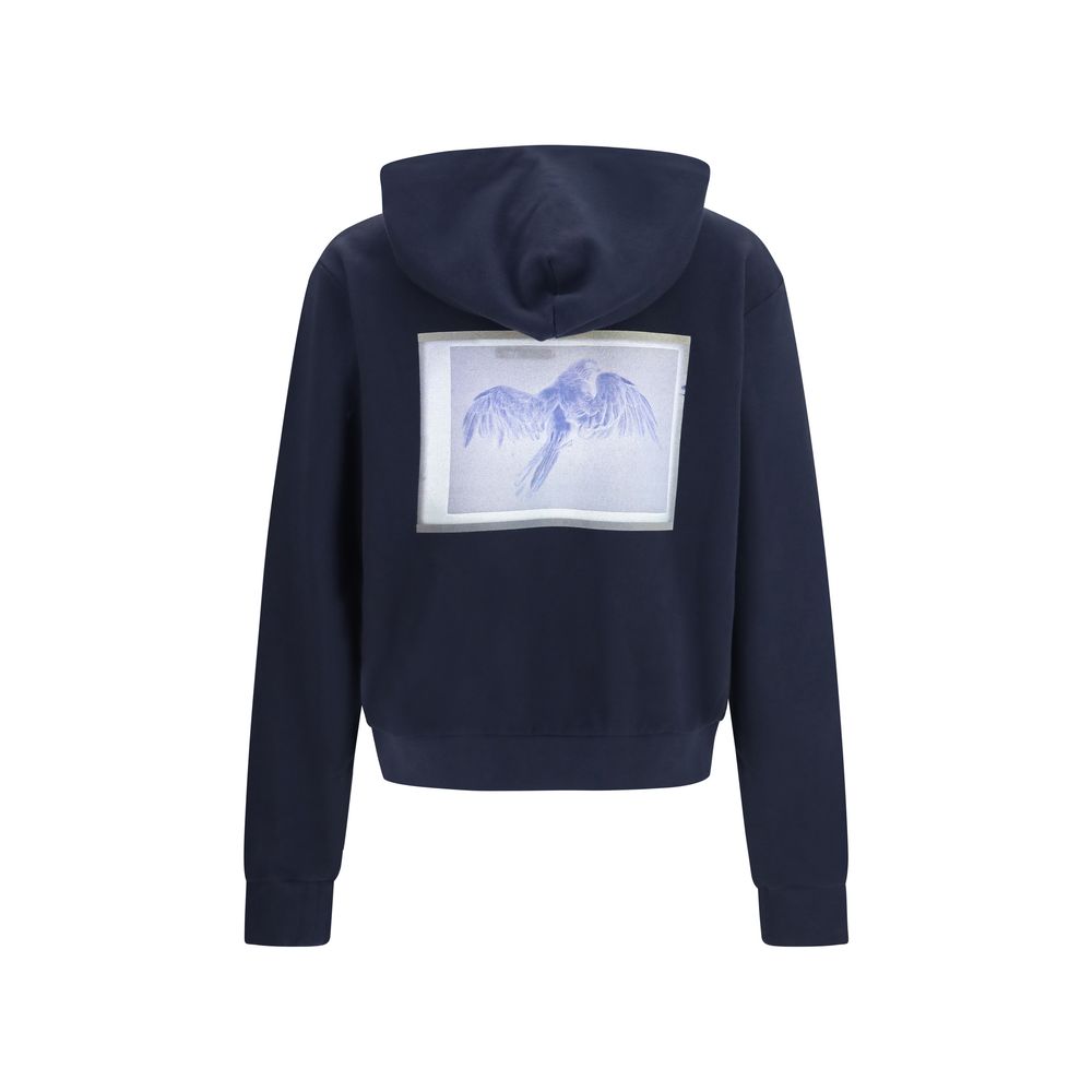 Indulge in the Maison Margiela Blue Cotton Sweatshirt, a luxurious 100% cotton piece from the AW26 collection, embodying contemporary elegance and effortless style.