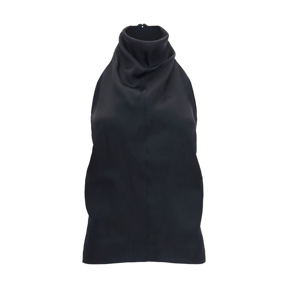 Khaite Black Acetate Blouse - Timeless Elegance Redefined