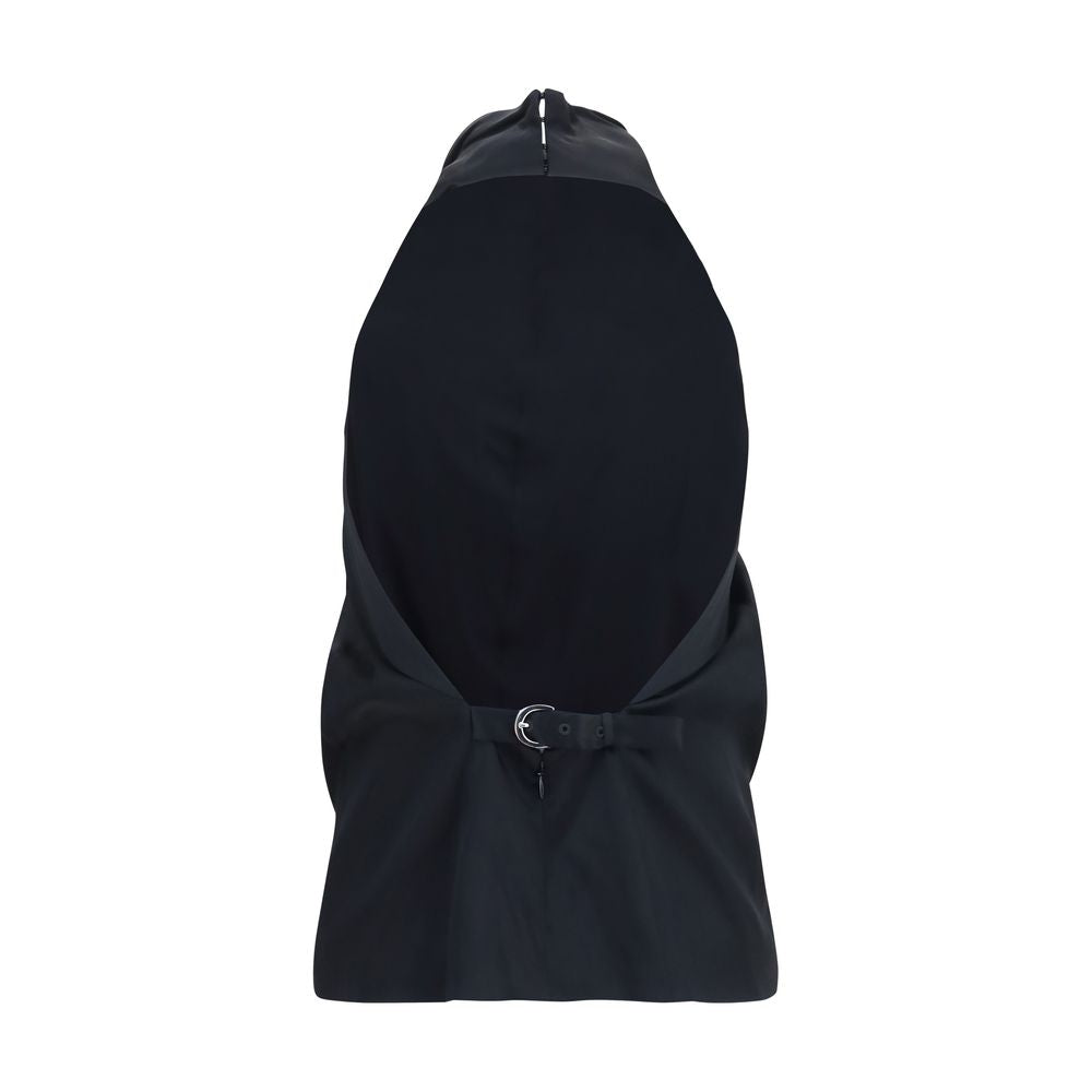Khaite Black Acetate Blouse - Timeless Elegance Redefined
