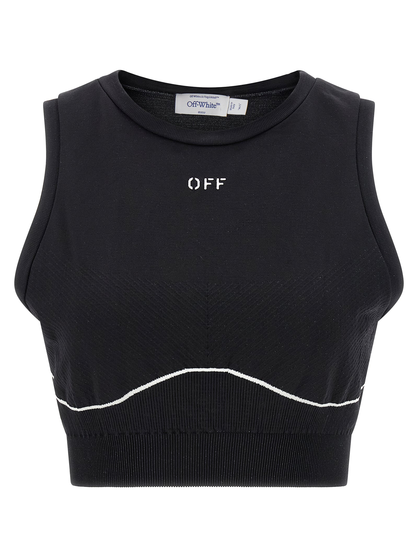 Off-White Black Polyamide Sport Bra - Luxury Athletic Elegance