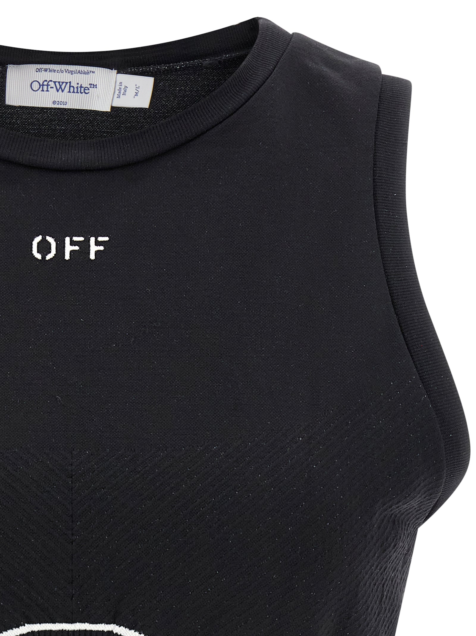 Off-White Black Polyamide Sport Bra - Luxury Athletic Elegance