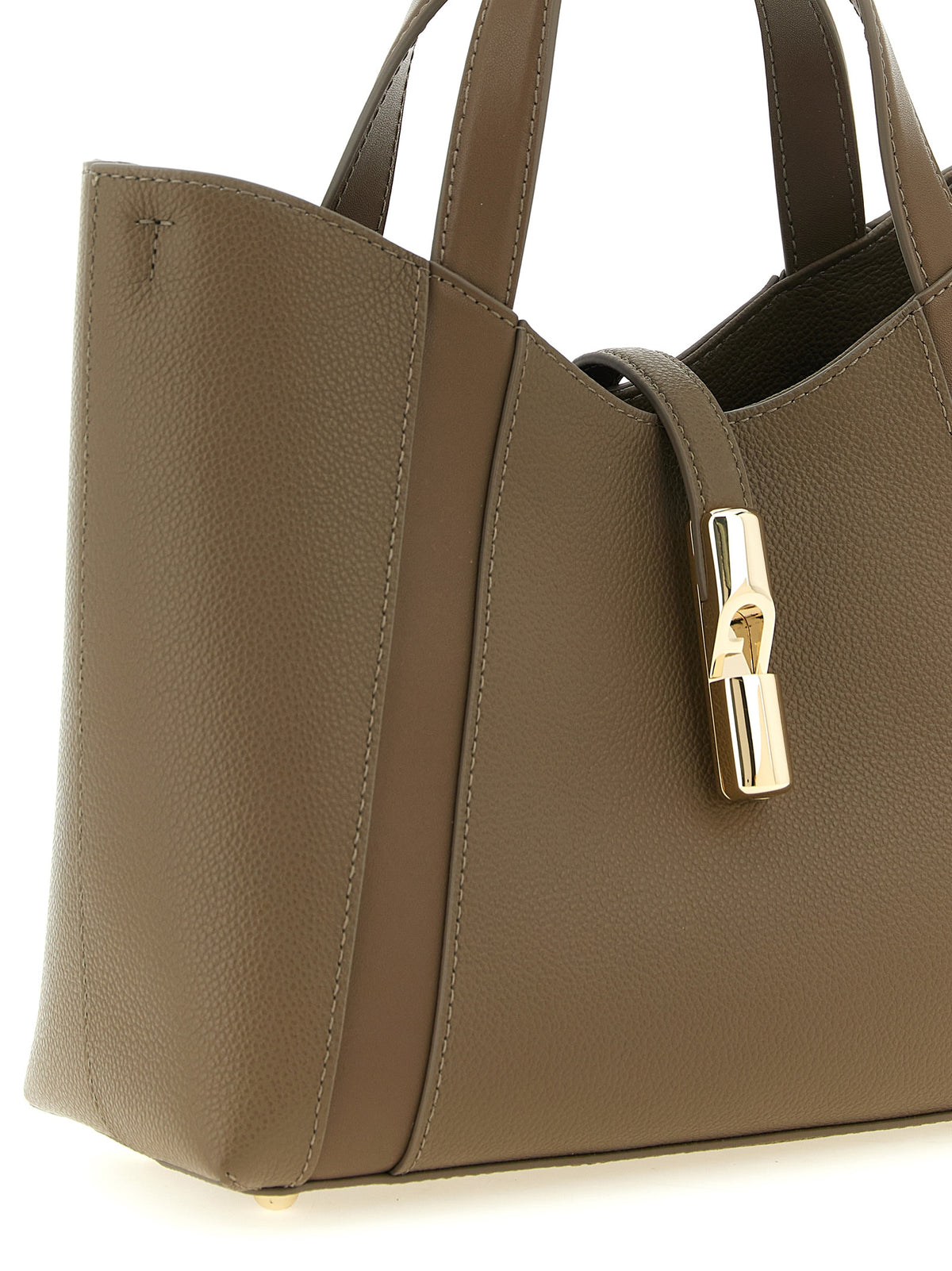 Experience the epitome of luxury with the Furla Gray Calfskin Tote Bag, crafted from exquisite calfskin leather, merging artistry and elegance for the discerning individual.