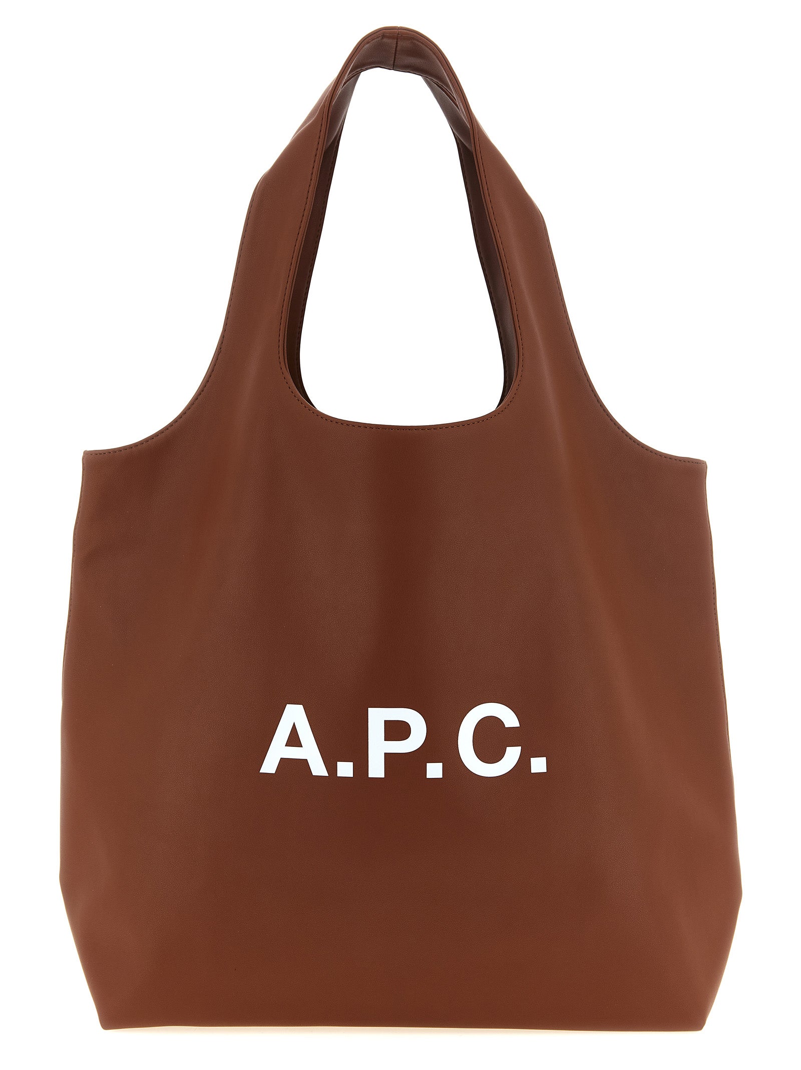 A.P.C. Brown Polyester Tote Bag