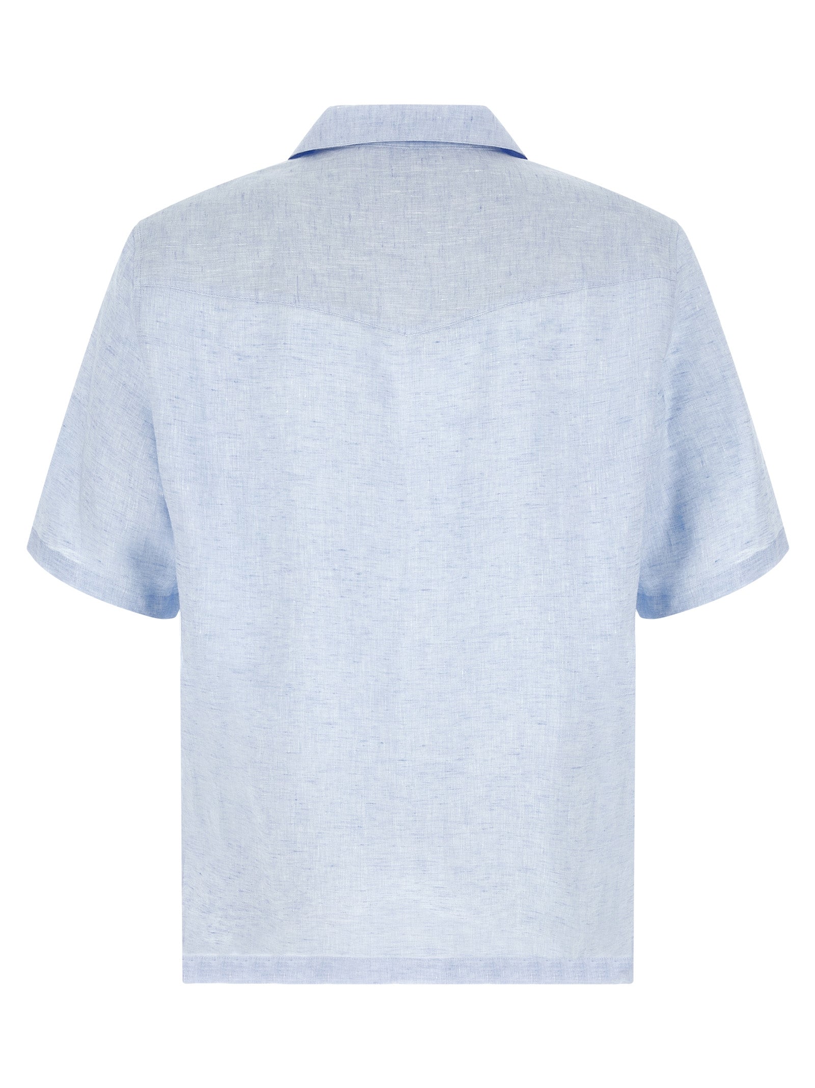 Elevate your wardrobe with the Brunello Cucinelli Blue Linen Blouse, a masterpiece of Italian craftsmanship that embodies refined sophistication and timeless elegance.