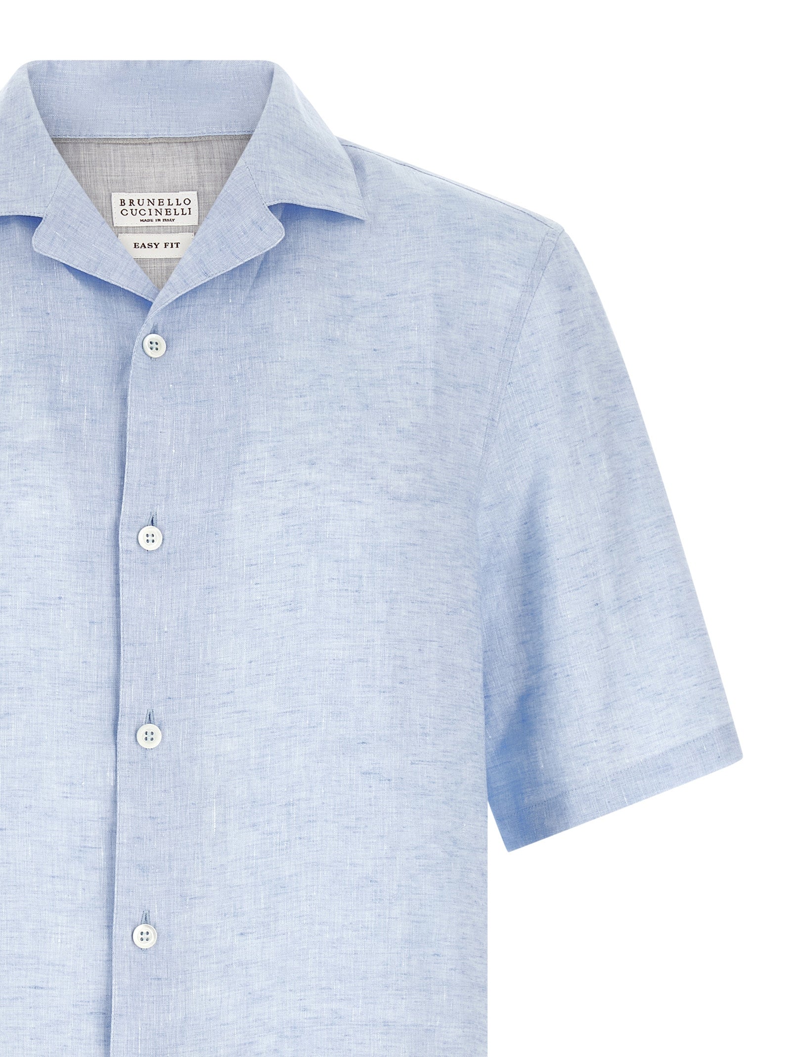 Discover the Brunello Cucinelli Blue Linen Blouse, a masterpiece of Italian craftsmanship, blending elegance and sophistication for the discerning individual.