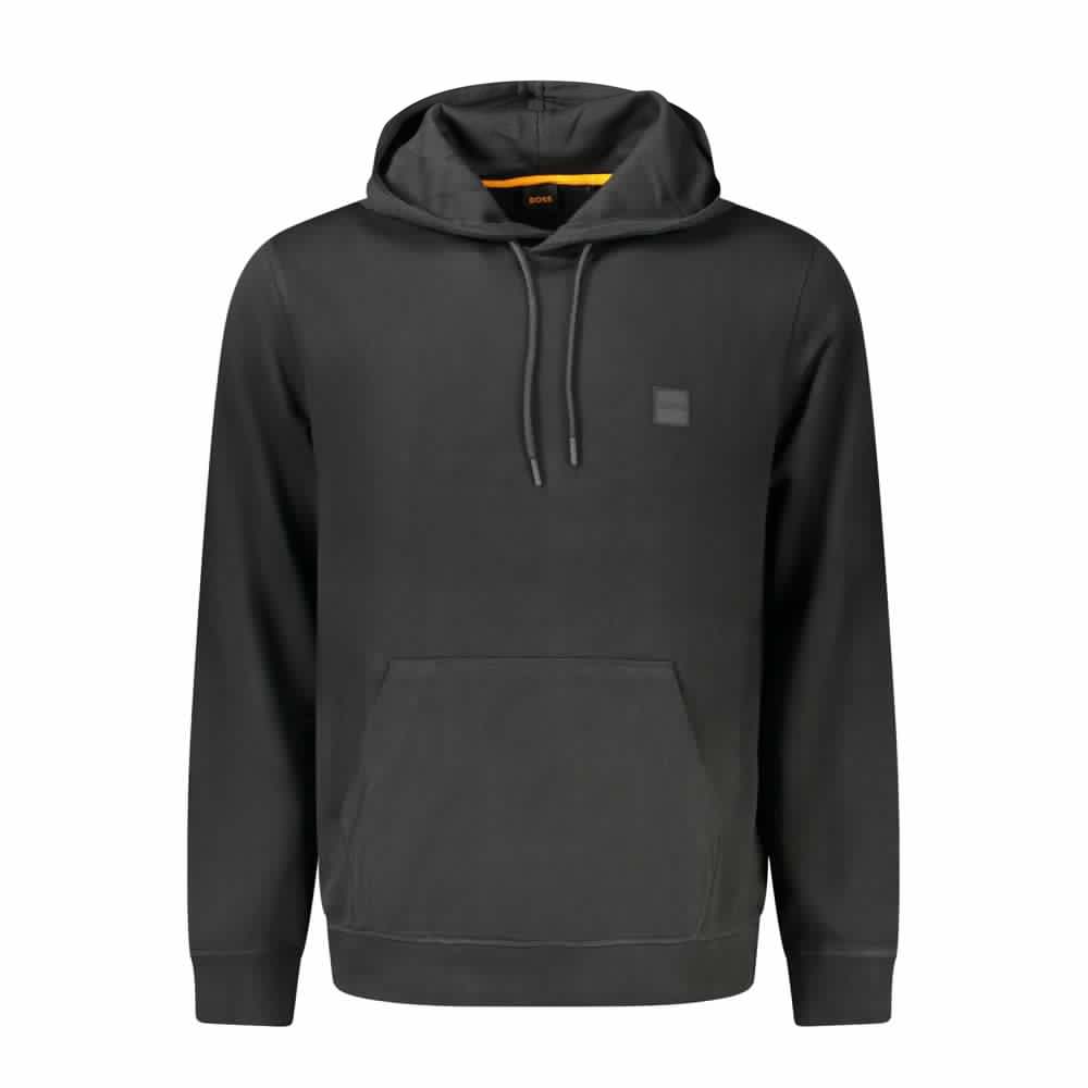 Hugo Boss Black Cotton Men's Hooded Sweatshirt