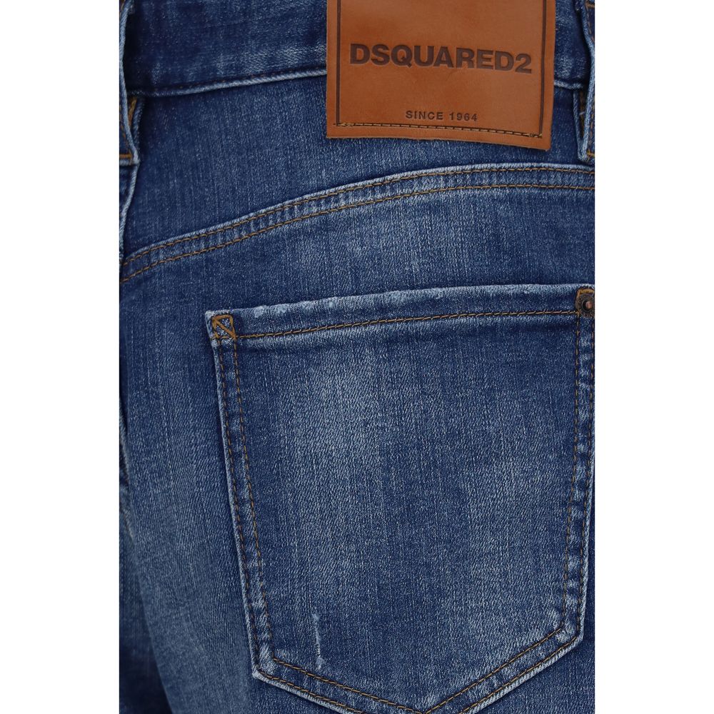 Elevate your summer wardrobe with Dsquared² Blue Cotton Bermuda Shorts, crafted from luxurious denim for a refined yet relaxed look, perfect for any occasion.