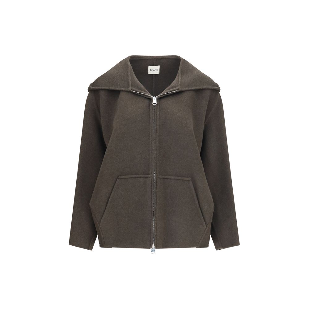 Khaite Bicolor Wool Oves Aries Full-Length Jacket - Luxury Redefined