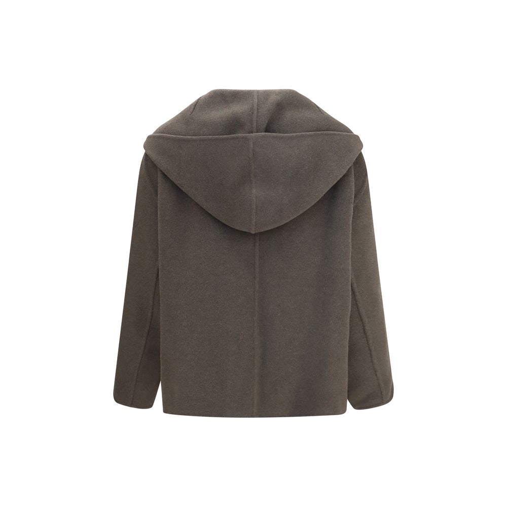 Khaite Bicolor Wool Oves Aries Full-Length Jacket - Timeless Luxury