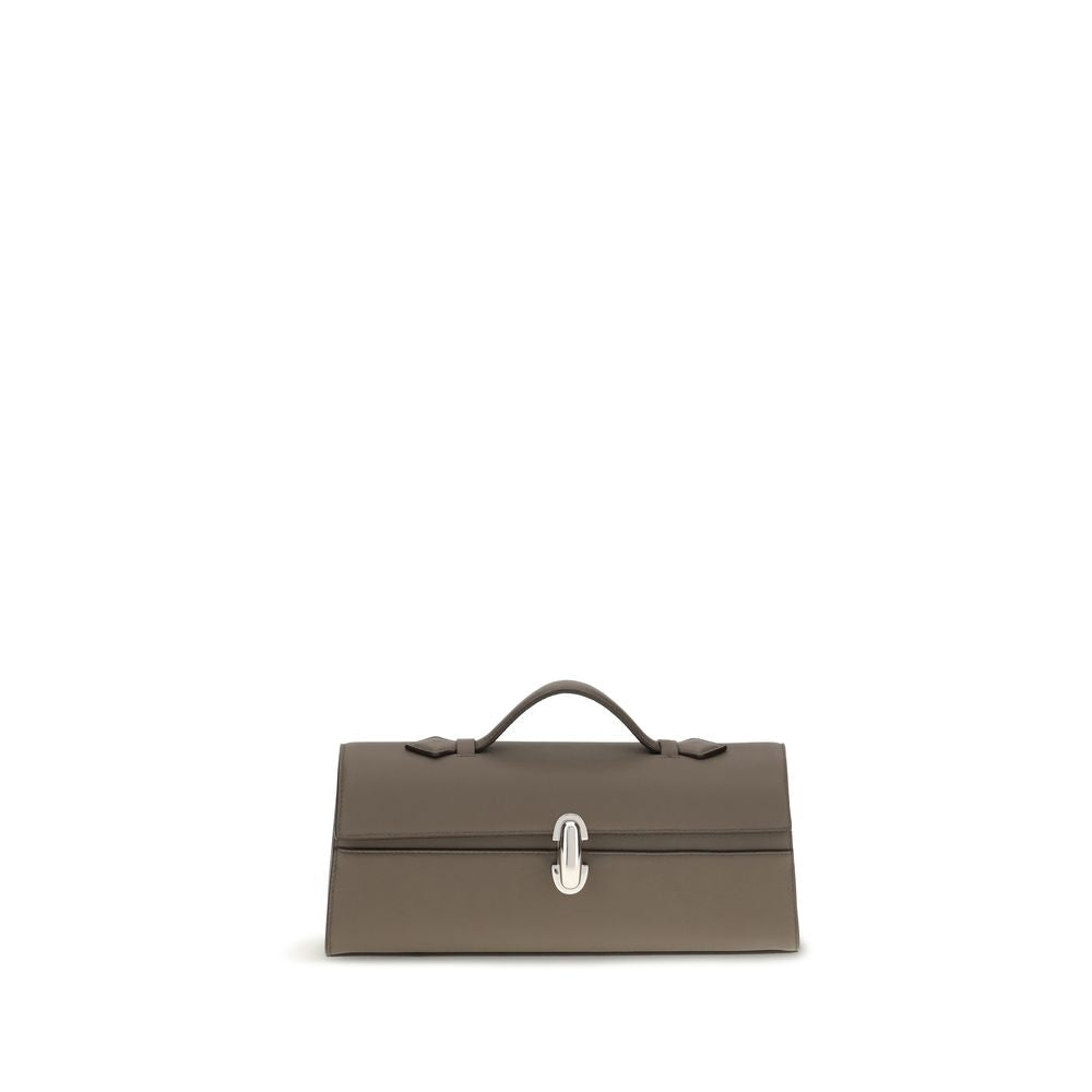 Savette Brown Calf Leather Bos Taurus Shoulder Bag - Timeless Elegance
