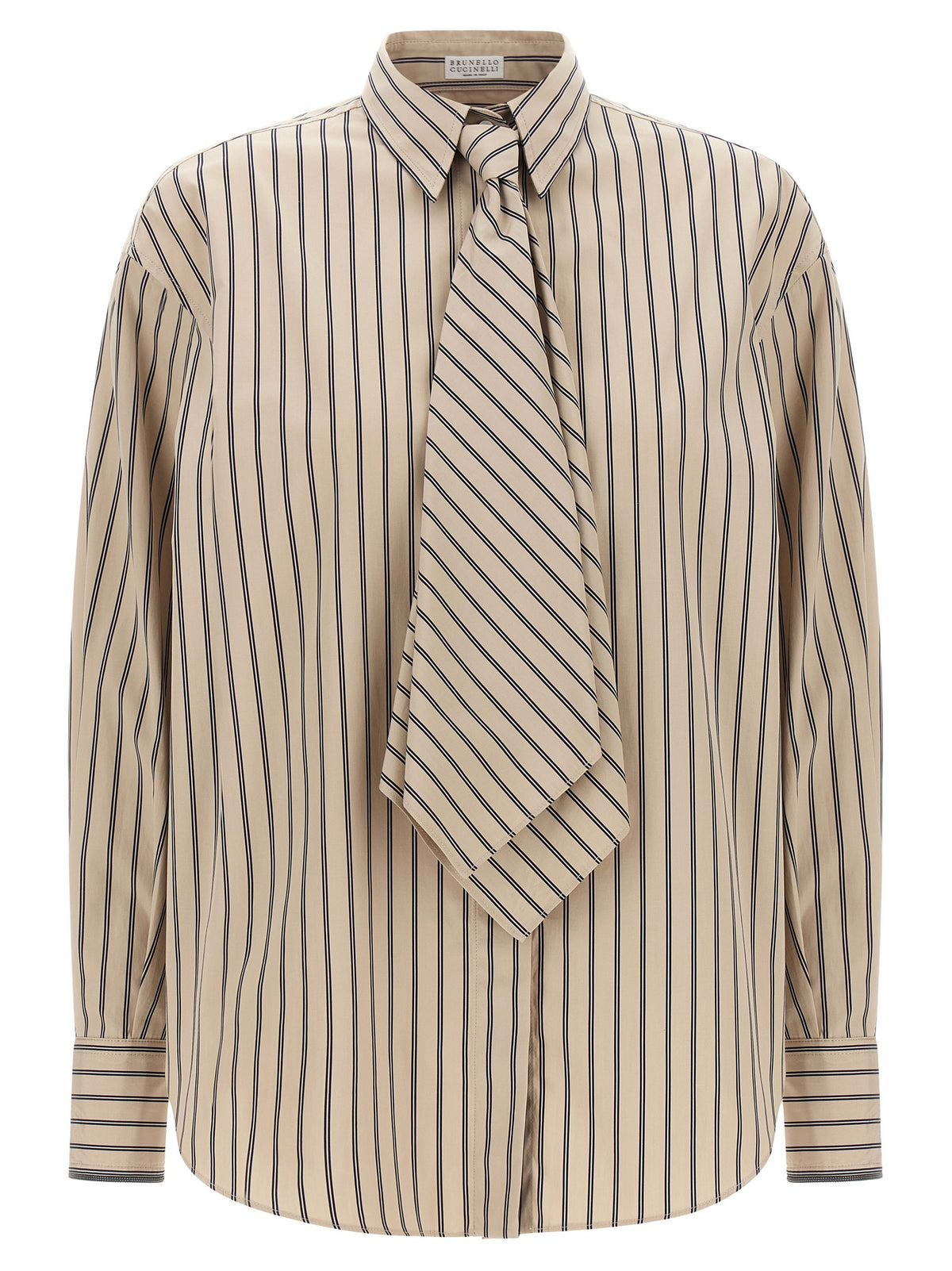 Brunello Cucinelli Beige Cotton Blouse - Timeless Elegance in Luxury