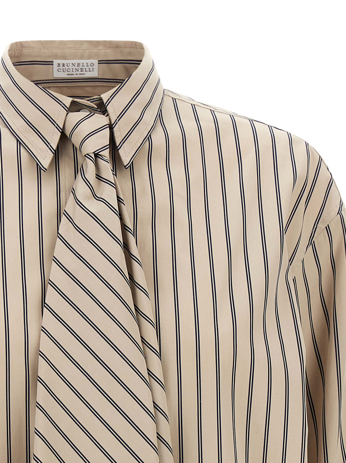 Brunello Cucinelli Beige Cotton Blouse - Timeless Luxury Elegance