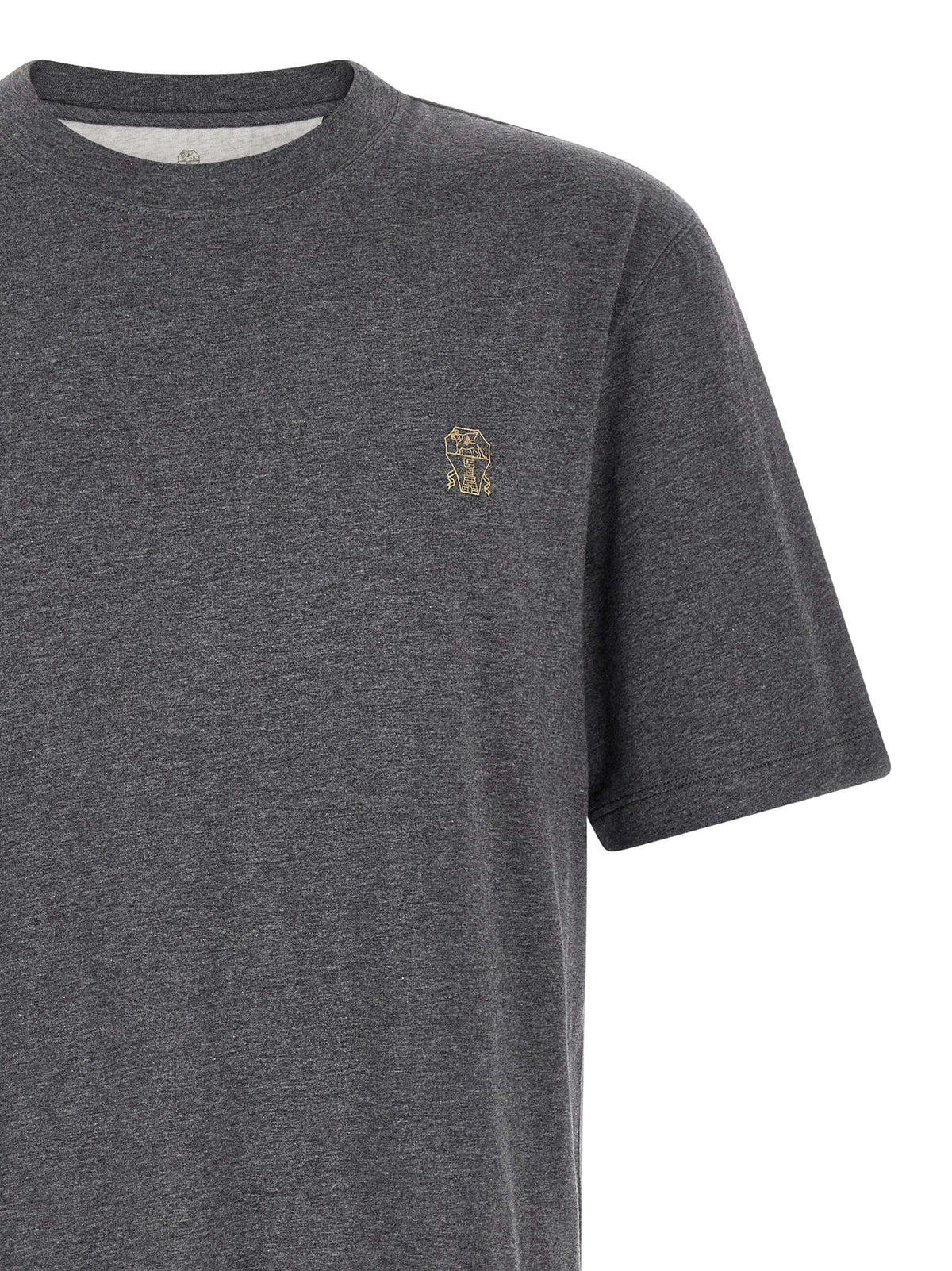 Brunello Cucinelli Gray Cotton T-Shirt - Timeless Luxury Essential