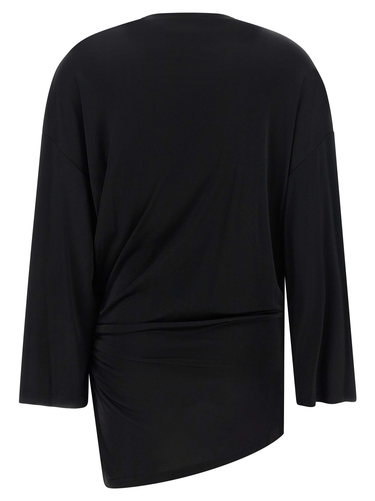 Indulge in the exquisite allure of The Attico Black Viscose Short Dress, where sartorial precision meets fluid elegance, perfect for the discerning modern connoisseur.