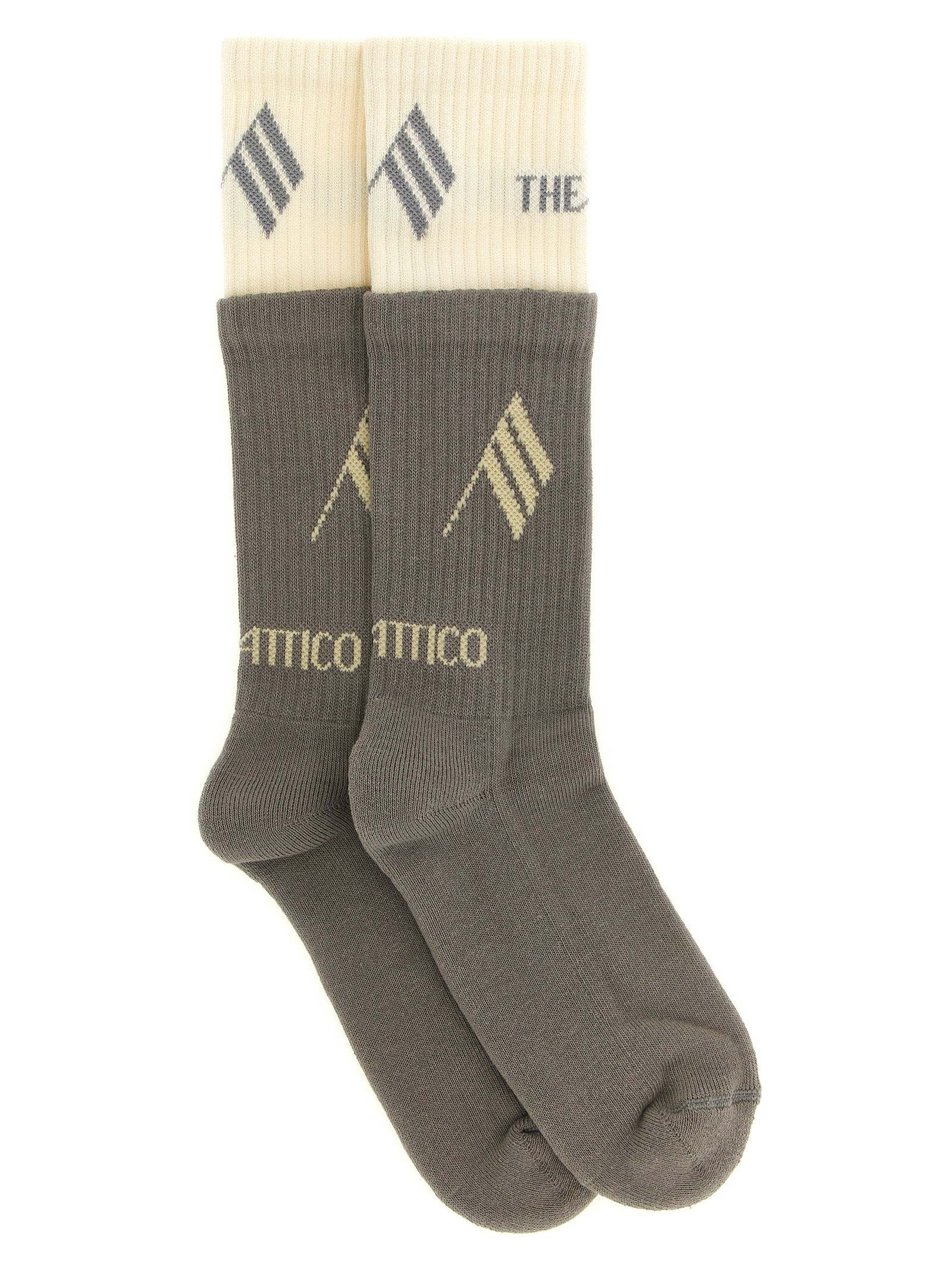 The Attico Gray Cotton Socks - Everyday Luxury Accessory