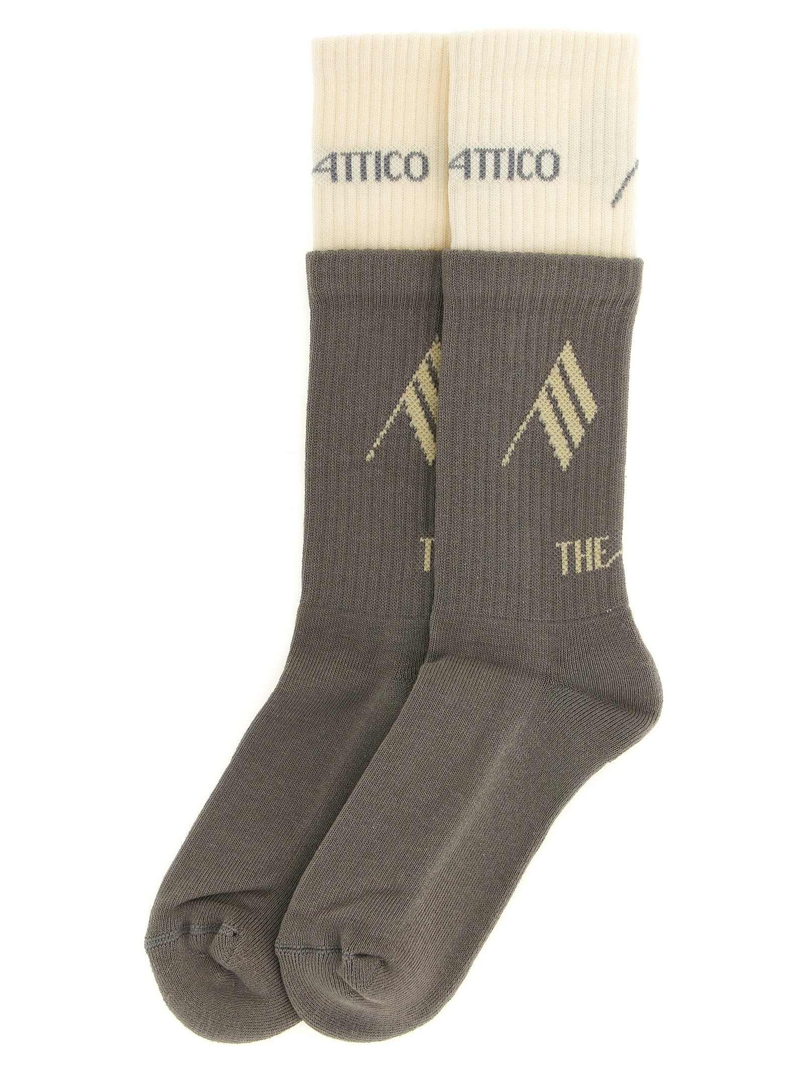 The Attico Gray Cotton Socks - Elevate Everyday Luxury