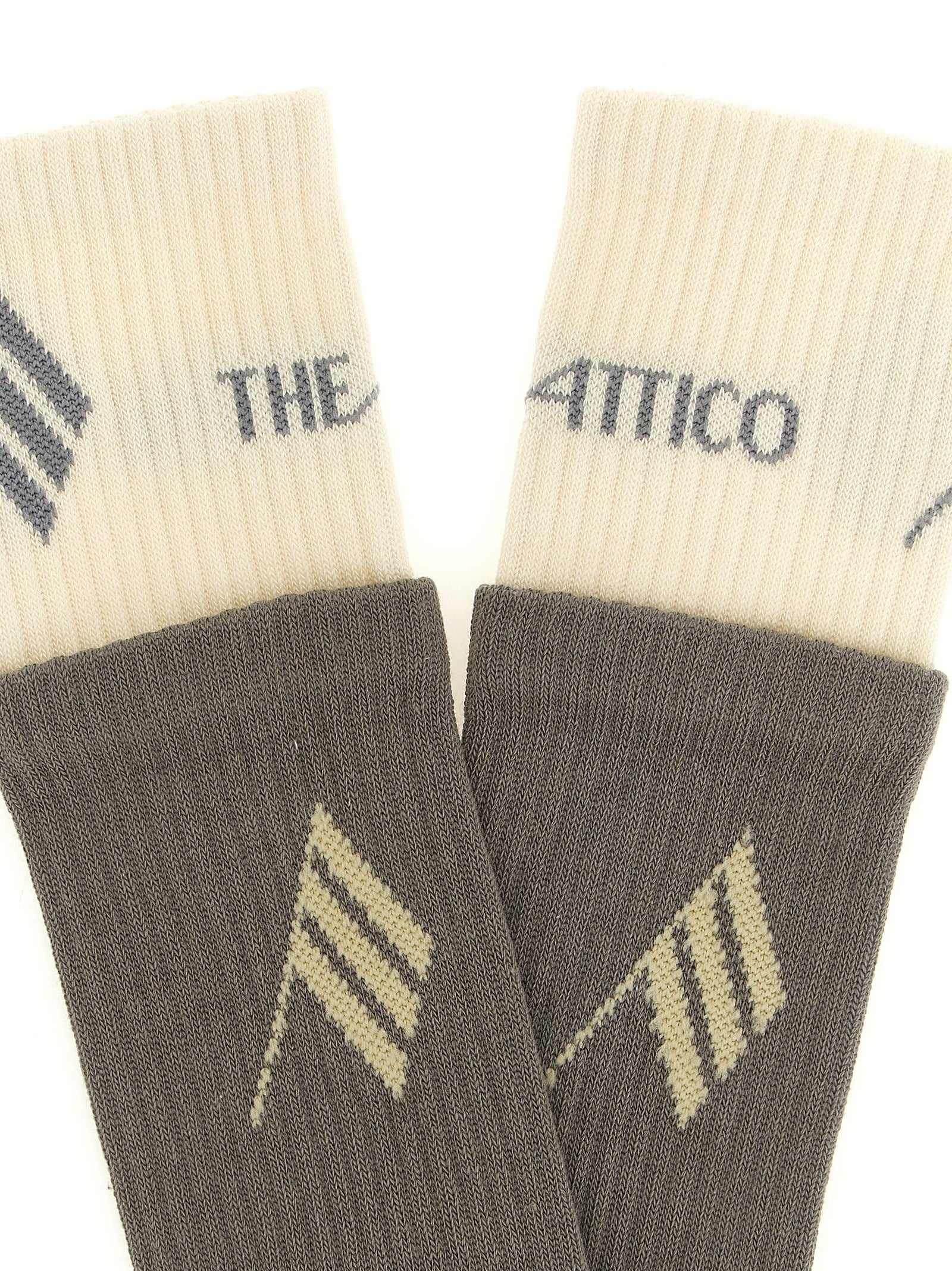 The Attico Gray Cotton Socks - Elevate Your Everyday Luxury