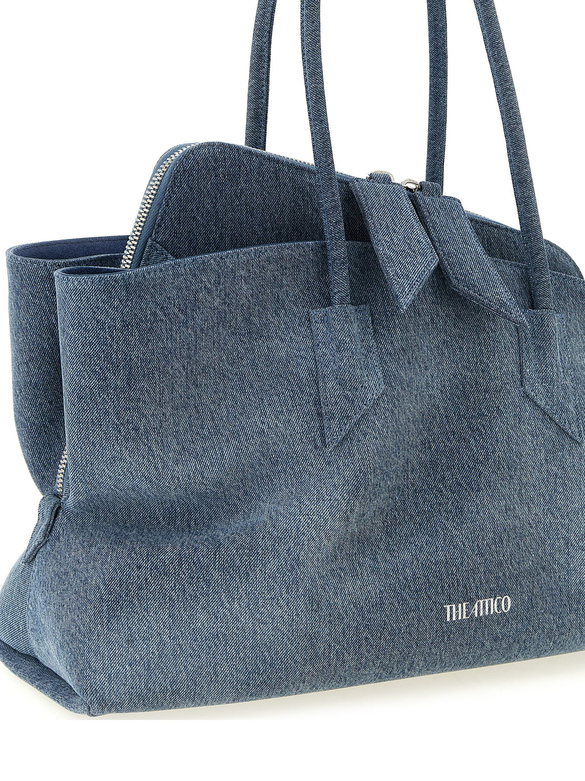 The Attico Blue Cotton Shoulder Bag - Contemporary Luxury Redefined