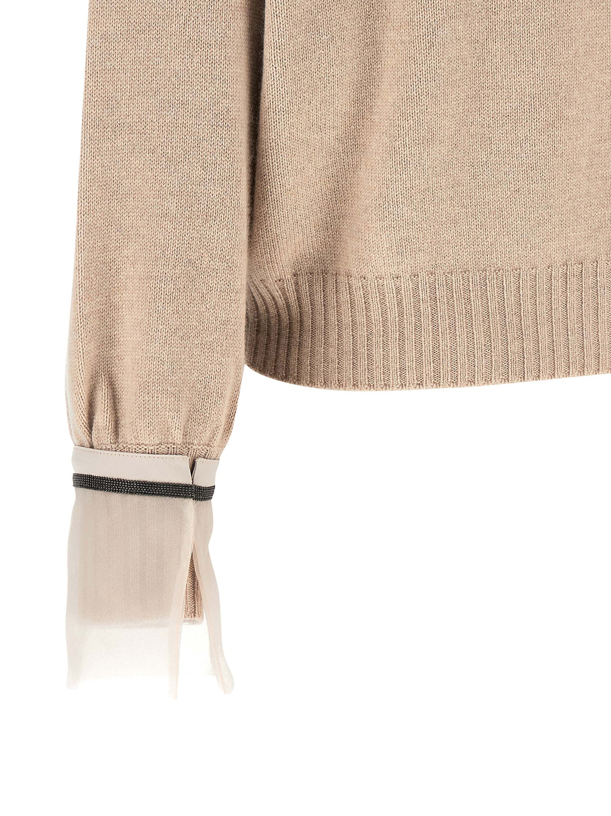 Experience the epitome of luxury with the Brunello Cucinelli Beige Cashmere Cardigan, crafted from pure cashmere, blending timeless elegance with exquisite craftsmanship for a refined lifestyle.