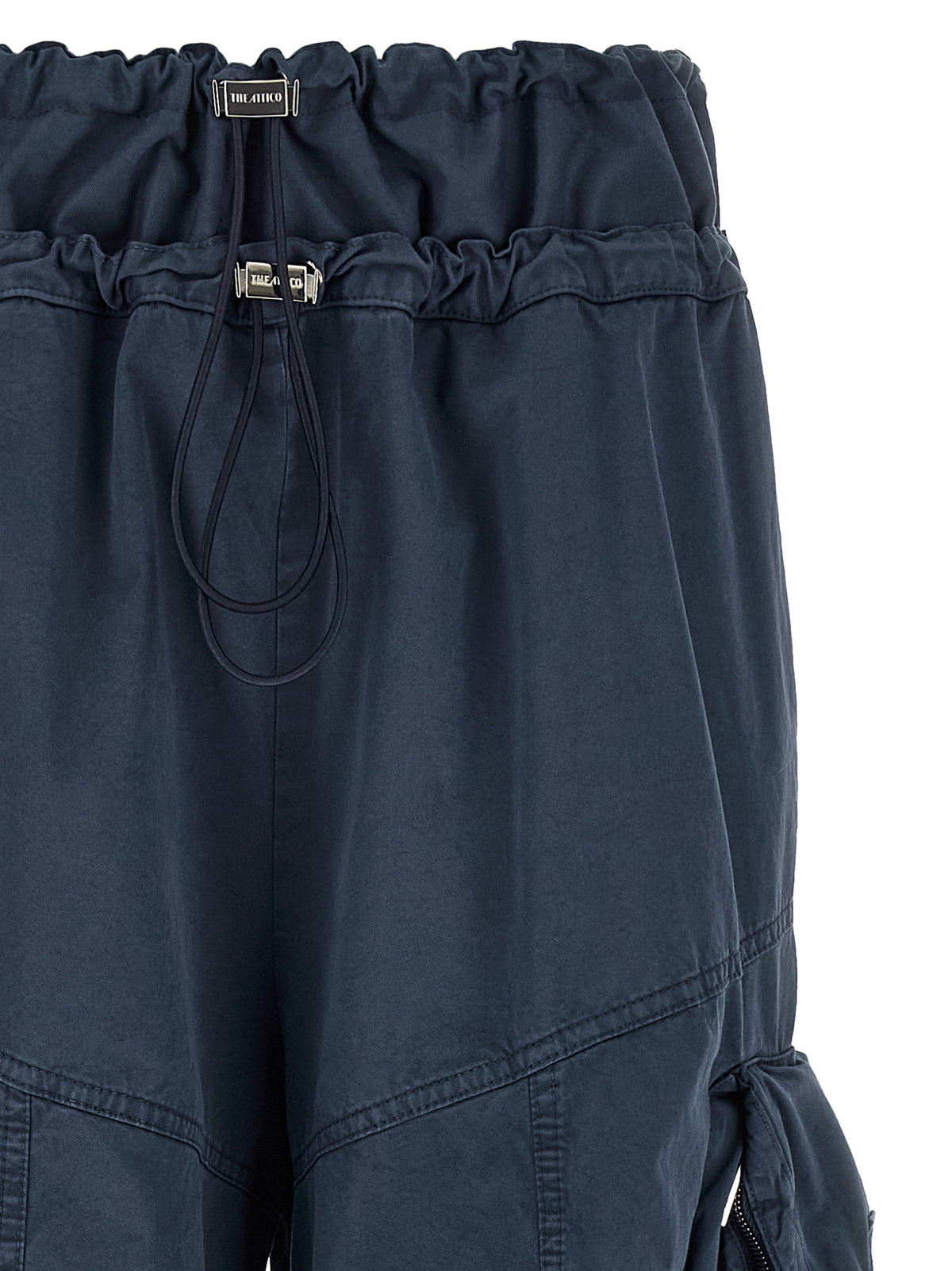The Attico Blue Cotton Cargo Pants - Elevated Luxury Essentials
