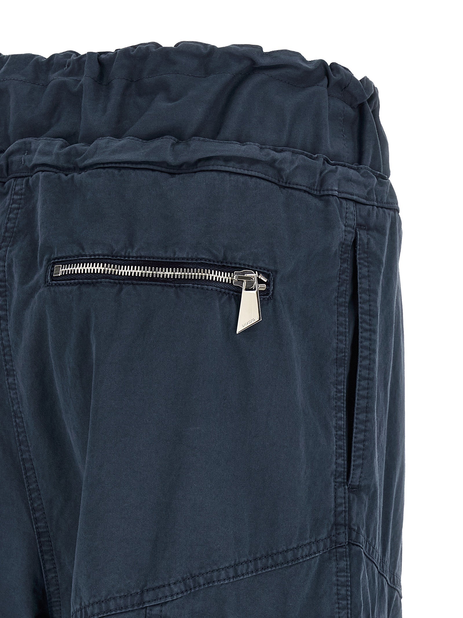 The Attico Blue Cotton Cargo Pants - Elevated Luxury Essentials