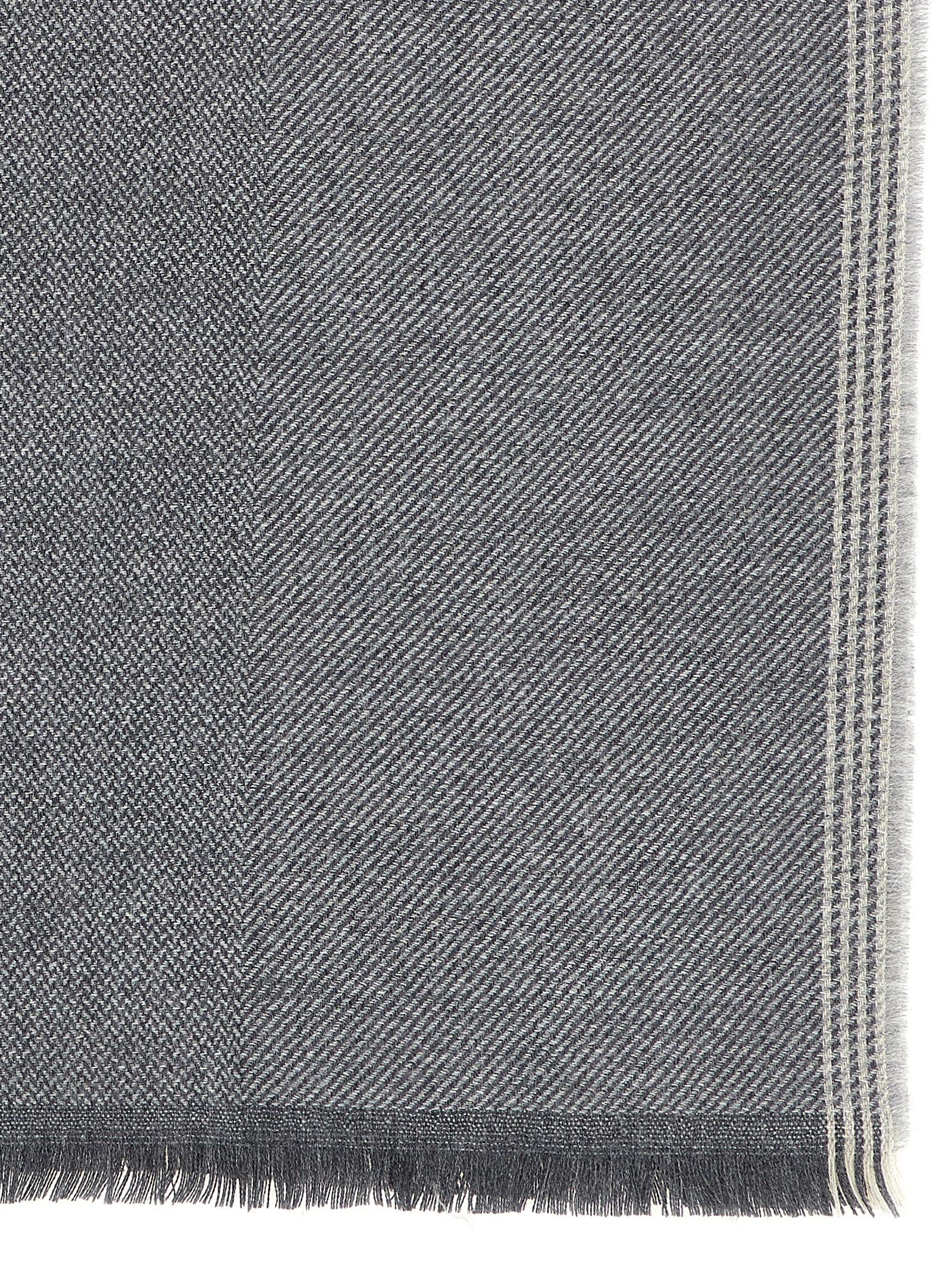 Brunello Cucinelli Gray Wool Scarf - Timeless Luxury Accessory
