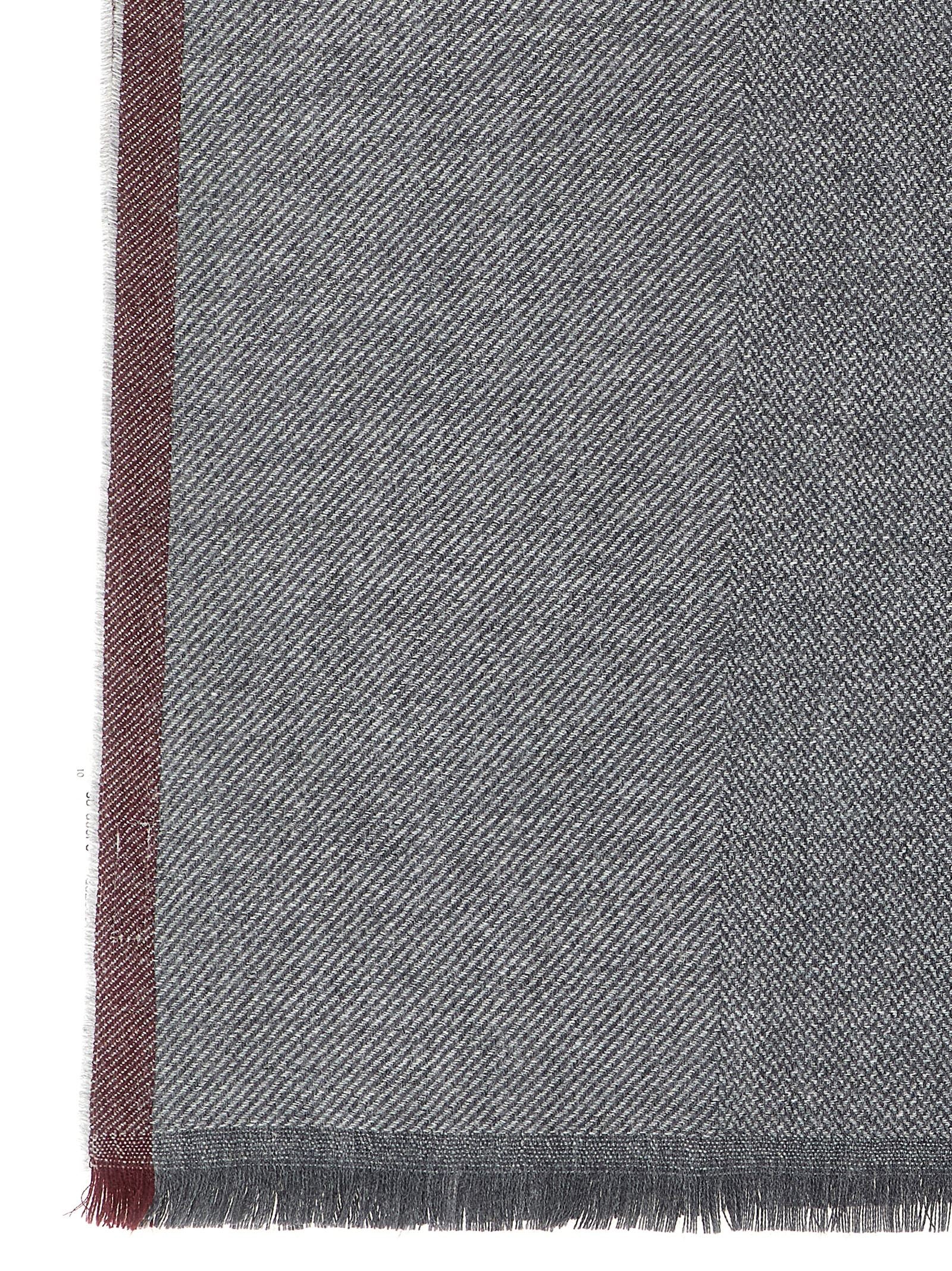 Brunello Cucinelli Gray Wool Scarf - Timeless Luxury Accessory