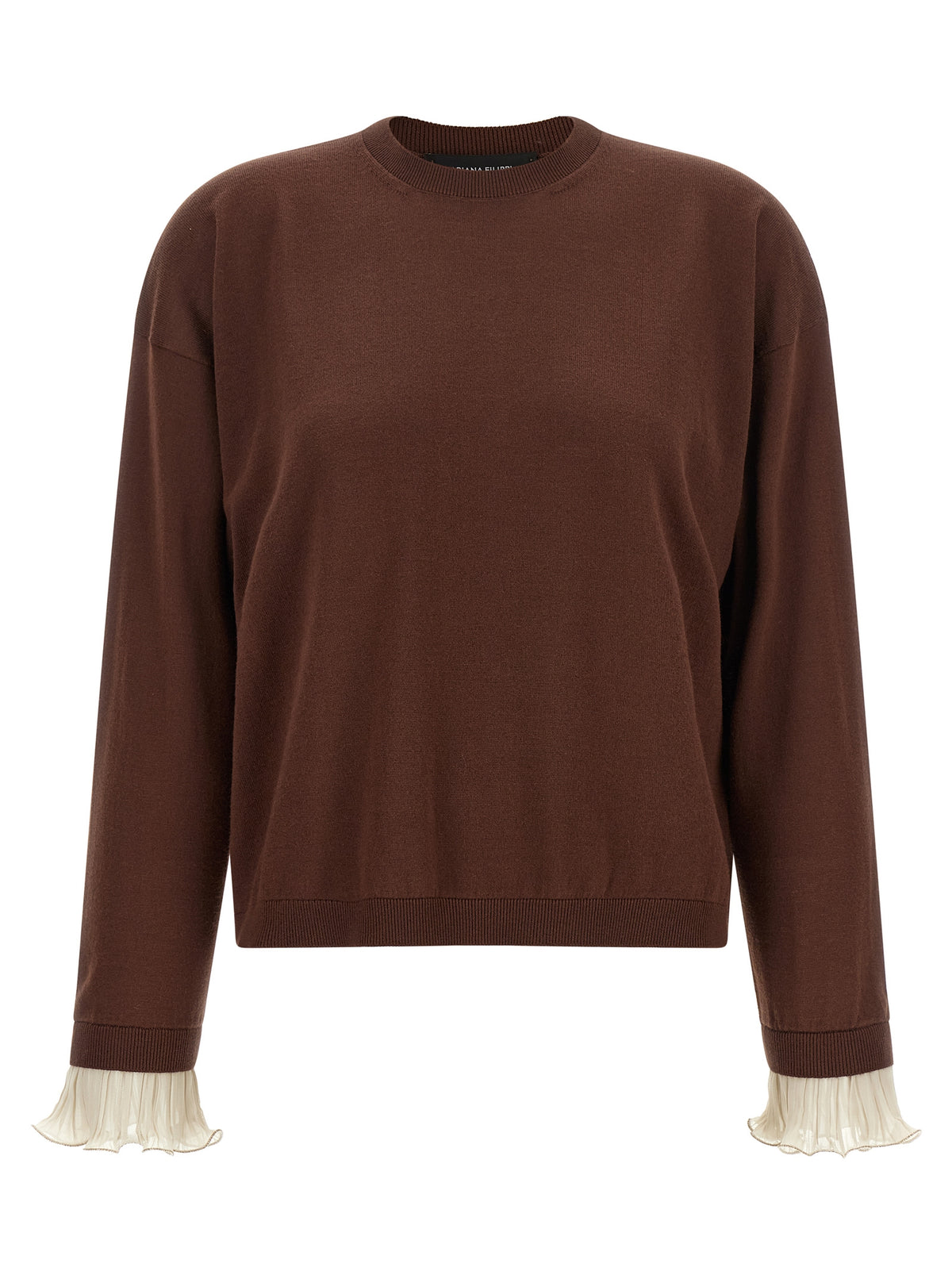 Fabiana Filippi Brown Virgin Wool Cardigan - Timeless Luxury