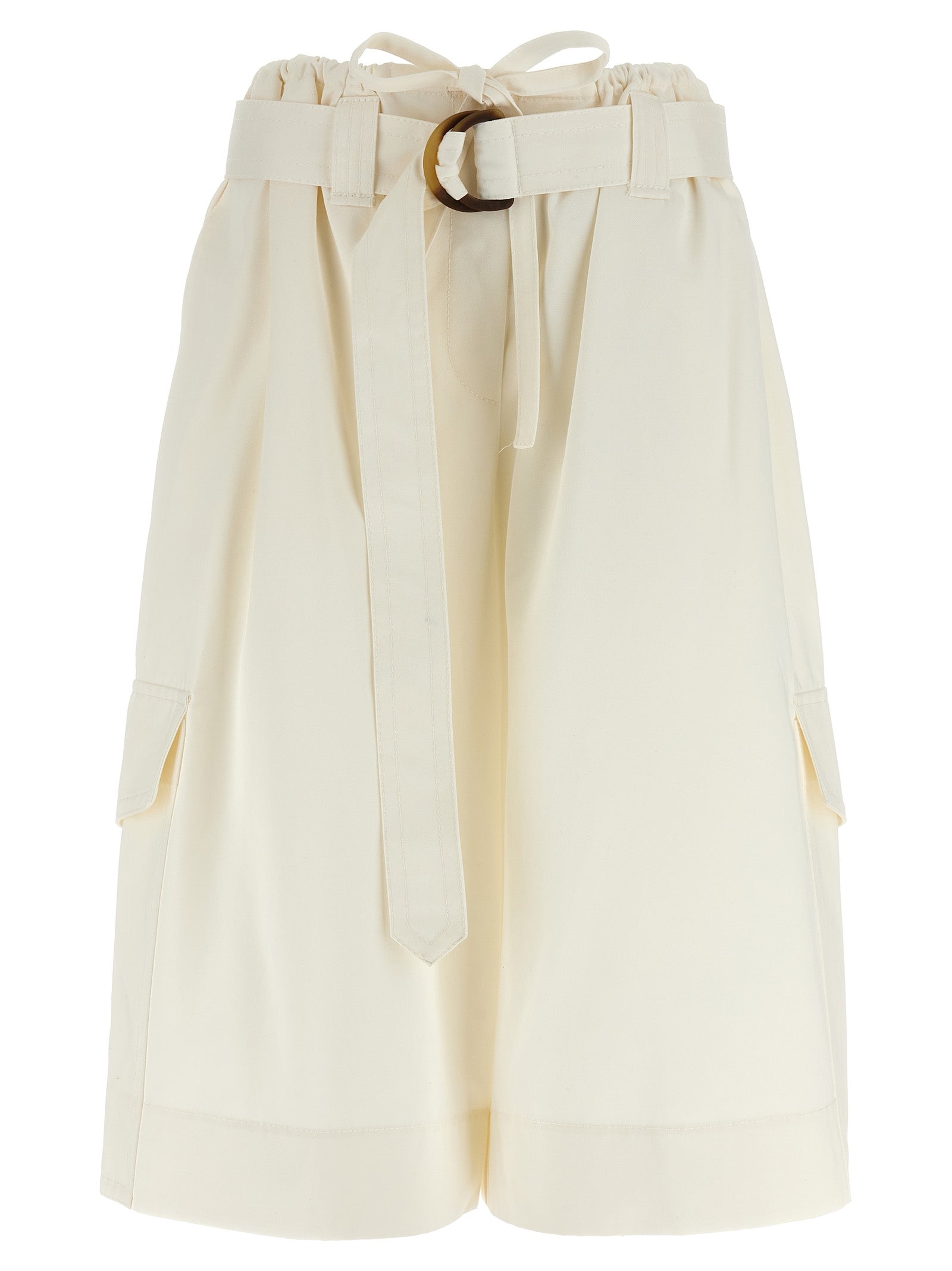 Zimmermann White Cotton Bermuda Shorts - Effortless Luxe Style