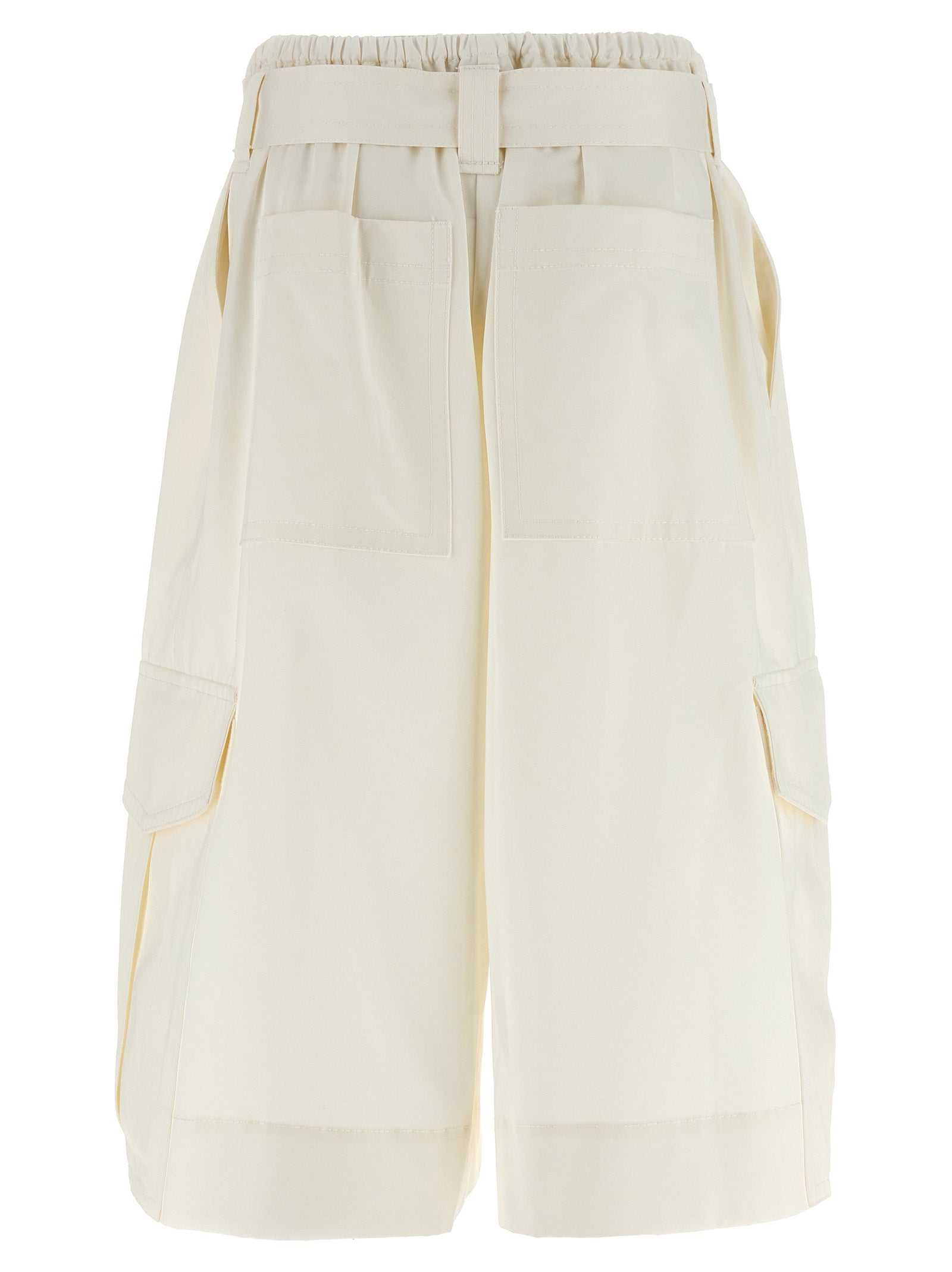 Zimmermann White Cotton Bermuda Shorts - Effortless Luxe Style