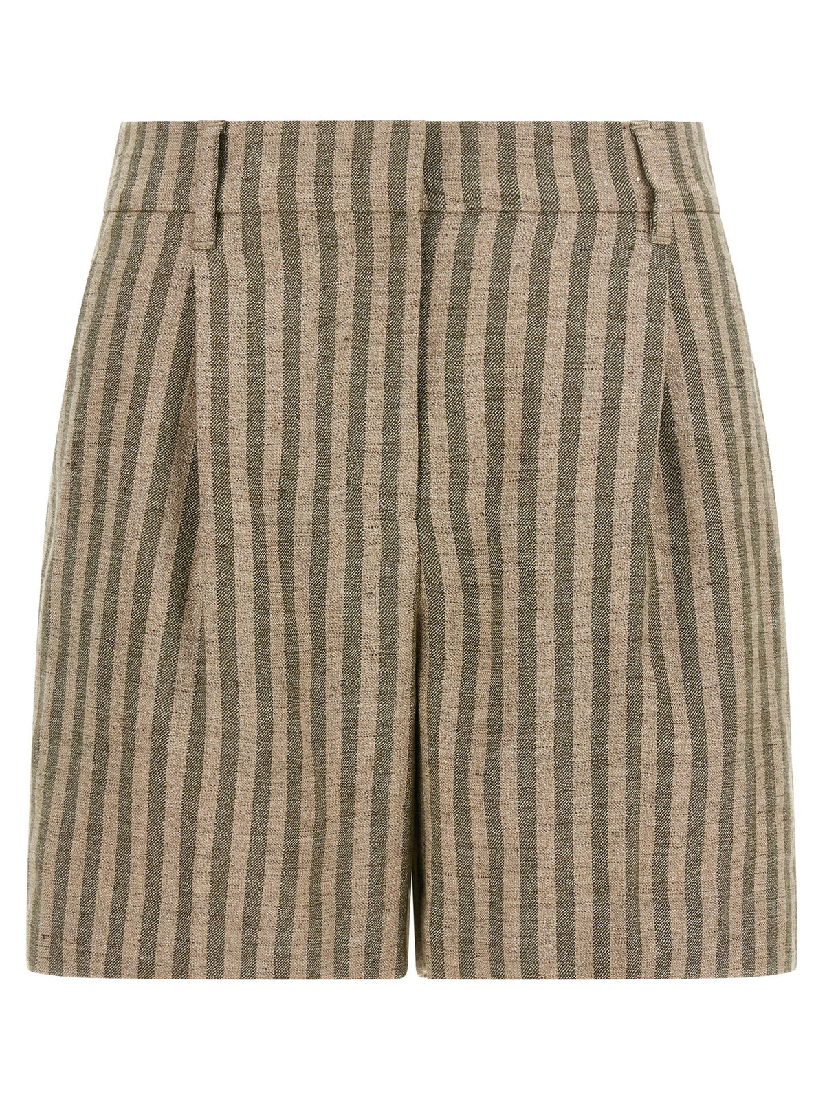 Brunello Cucinelli Bicolor Linen Bermuda Shorts - Luxury Redefined