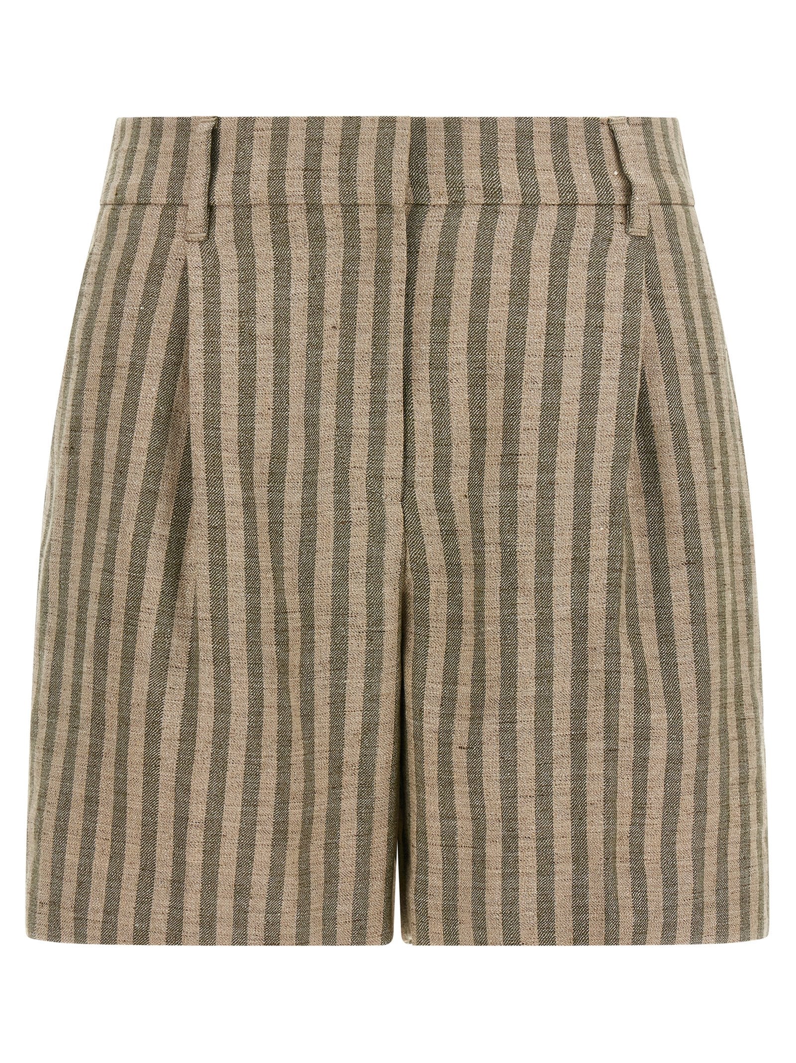 Elevate your summer wardrobe with Brunello Cucinelli Bicolor Linen Bermuda Shorts, a luxurious blend of linen and elegance, crafted for sophisticated living.