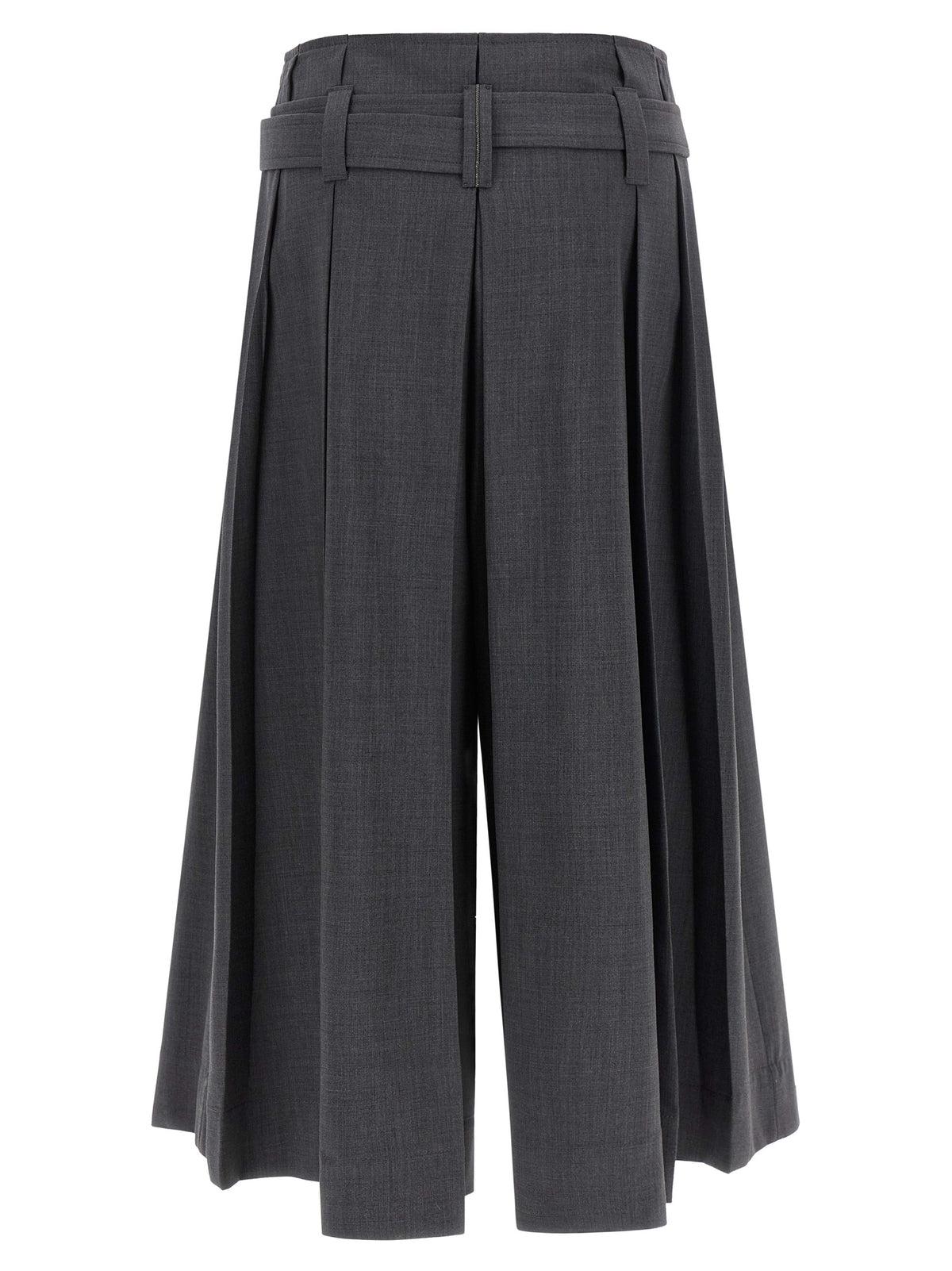 Indulge in the exquisite craftsmanship of Brunello Cucinelli's Gray Virgin Wool Bermuda Shorts, where timeless elegance meets luxurious comfort for the discerning individual.