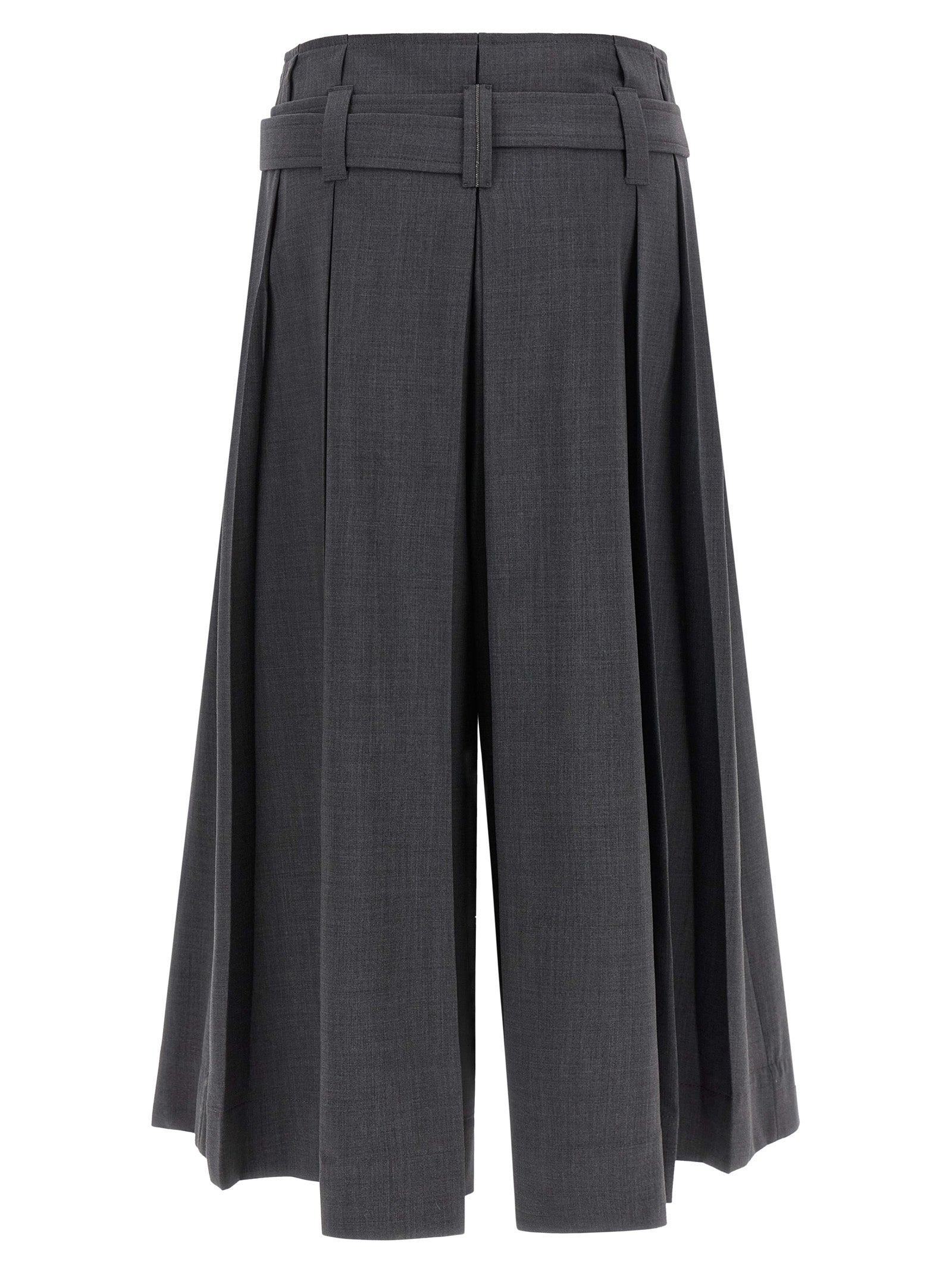 Brunello Cucinelli Gray Virgin Wool Bermuda Shorts - Timeless Luxury